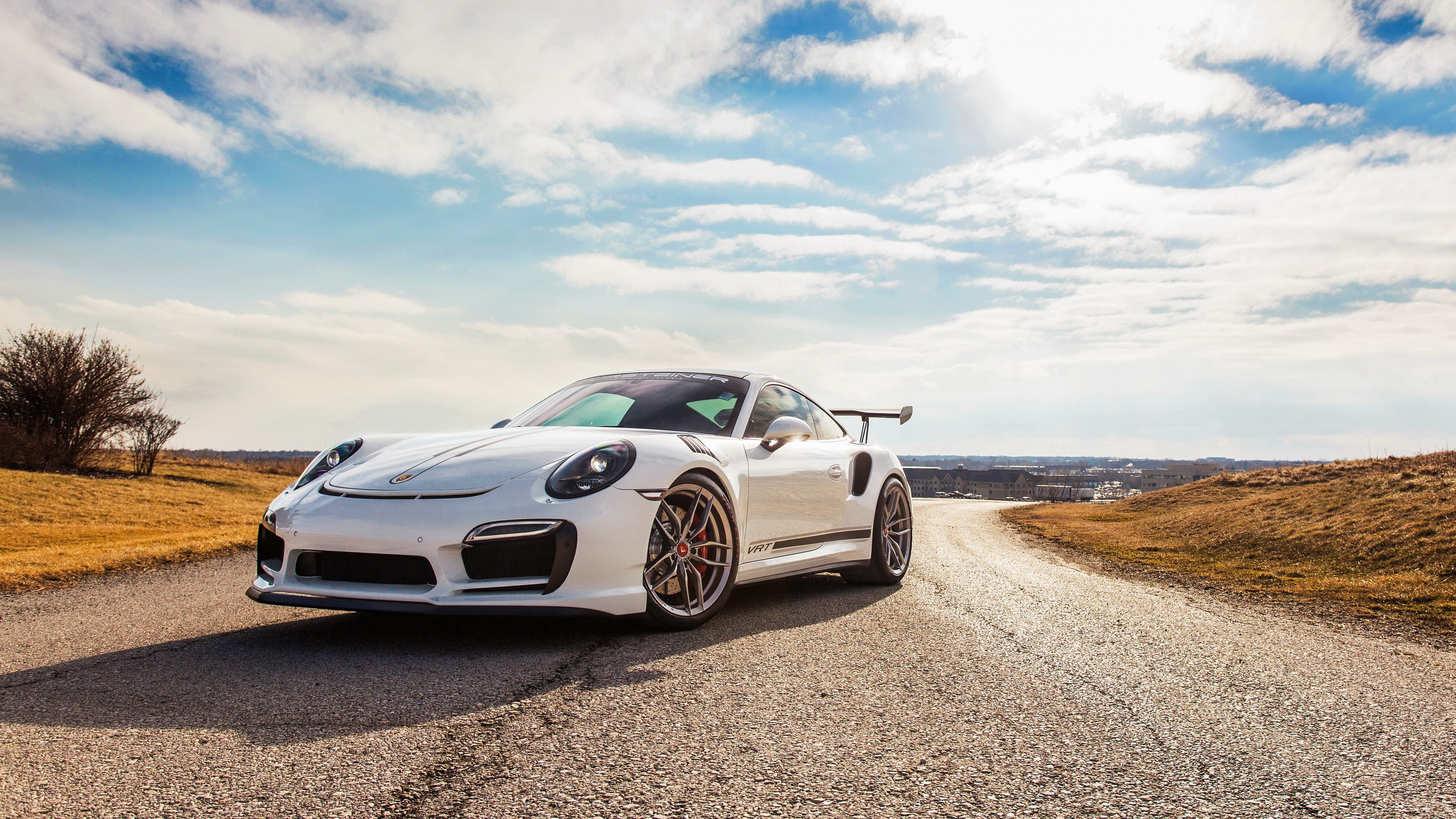911, rt, 4K, Porsche, White, Supercar, v, Turbo, HD Wallpaper