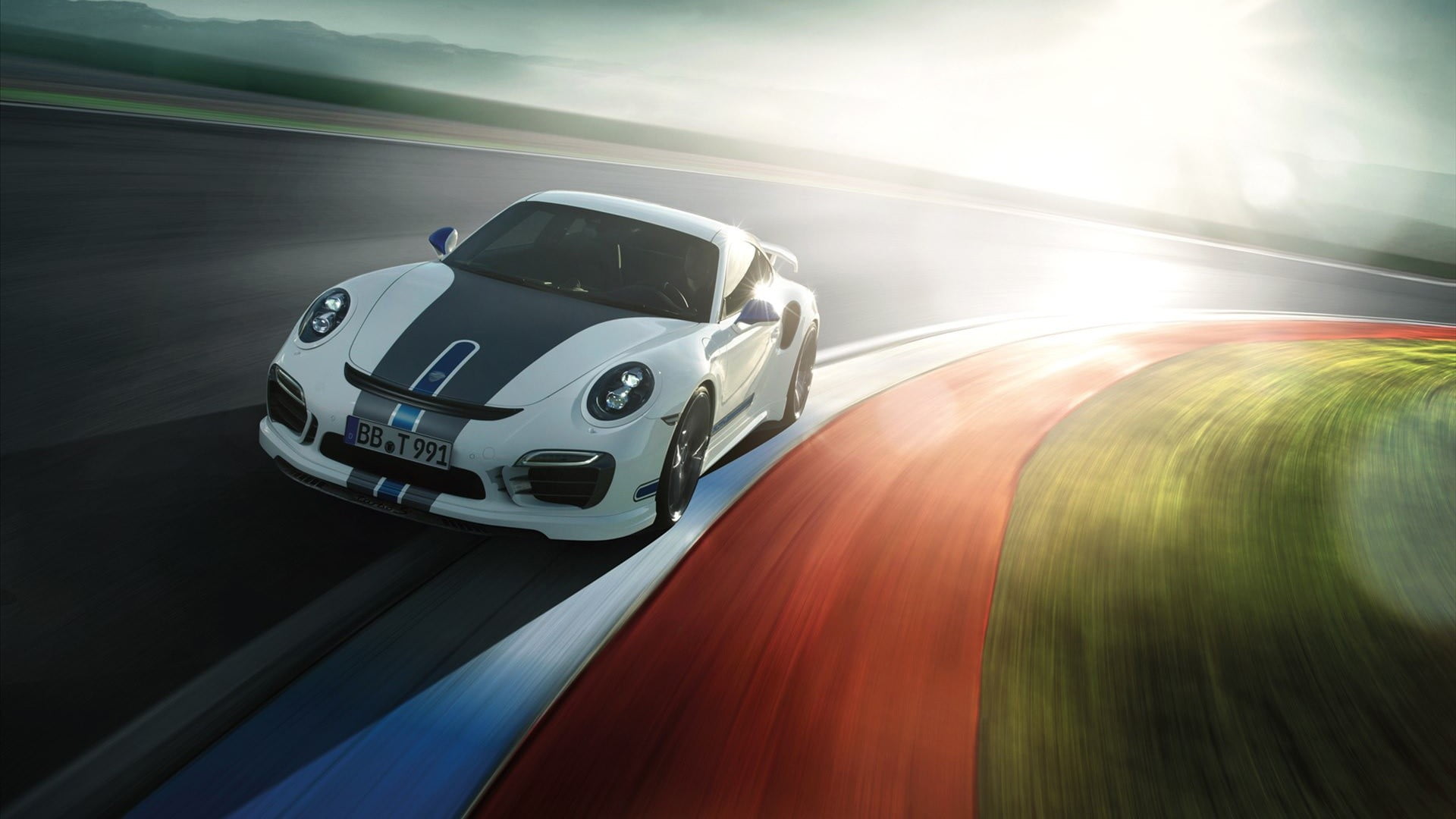 transportation, mode of transportation, motion, competition, 1080P, driving, blurred motion, Porsche 911 Turbo, Porsche, speed, sport, white, sports race, HD Wallpaper
