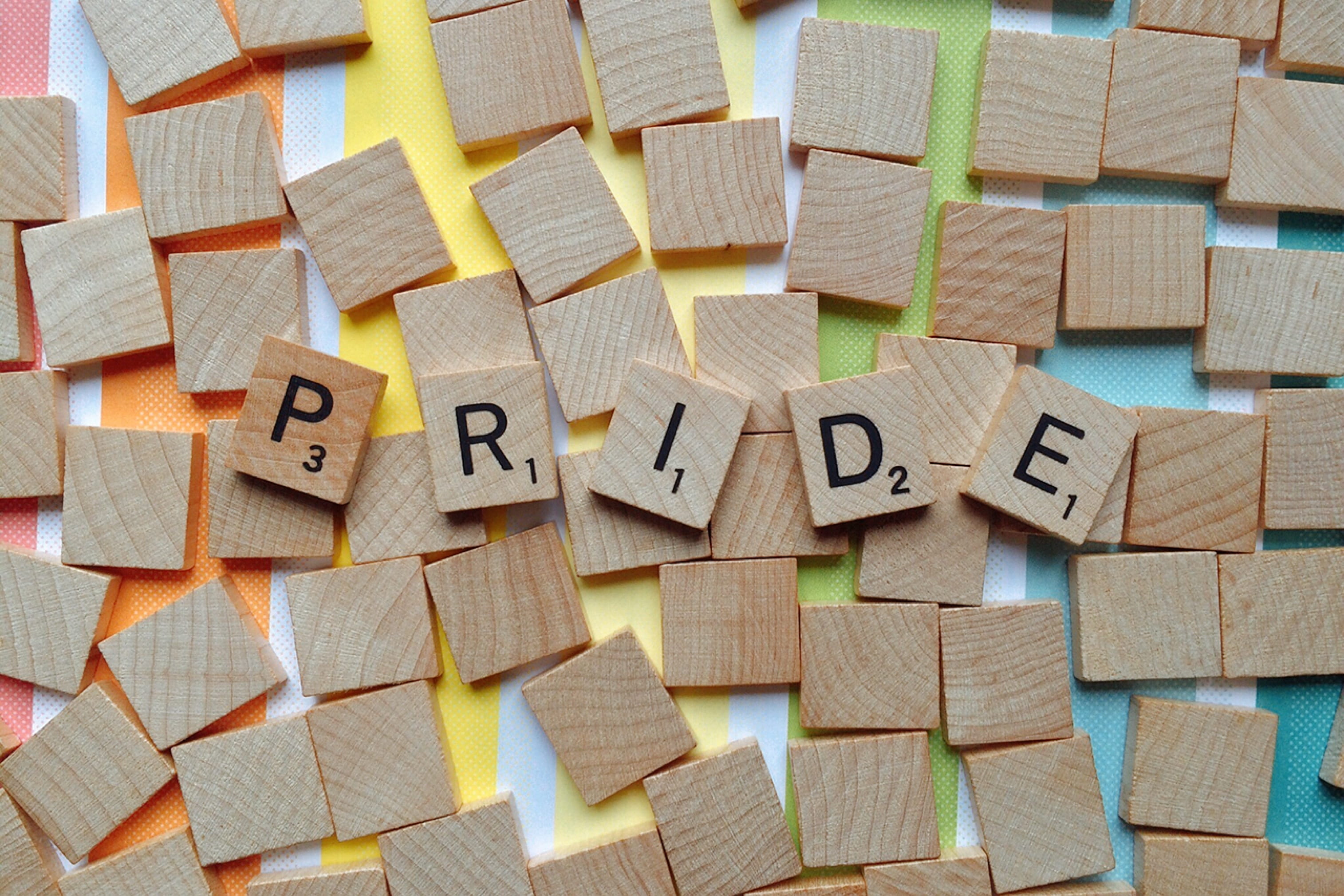 Rainbow, communication, wood - Material, Pride, close-up, no people, Homosexuality, ideas, 2K, block, multi colored, single Word, brick, full frame, toy, HD Wallpaper