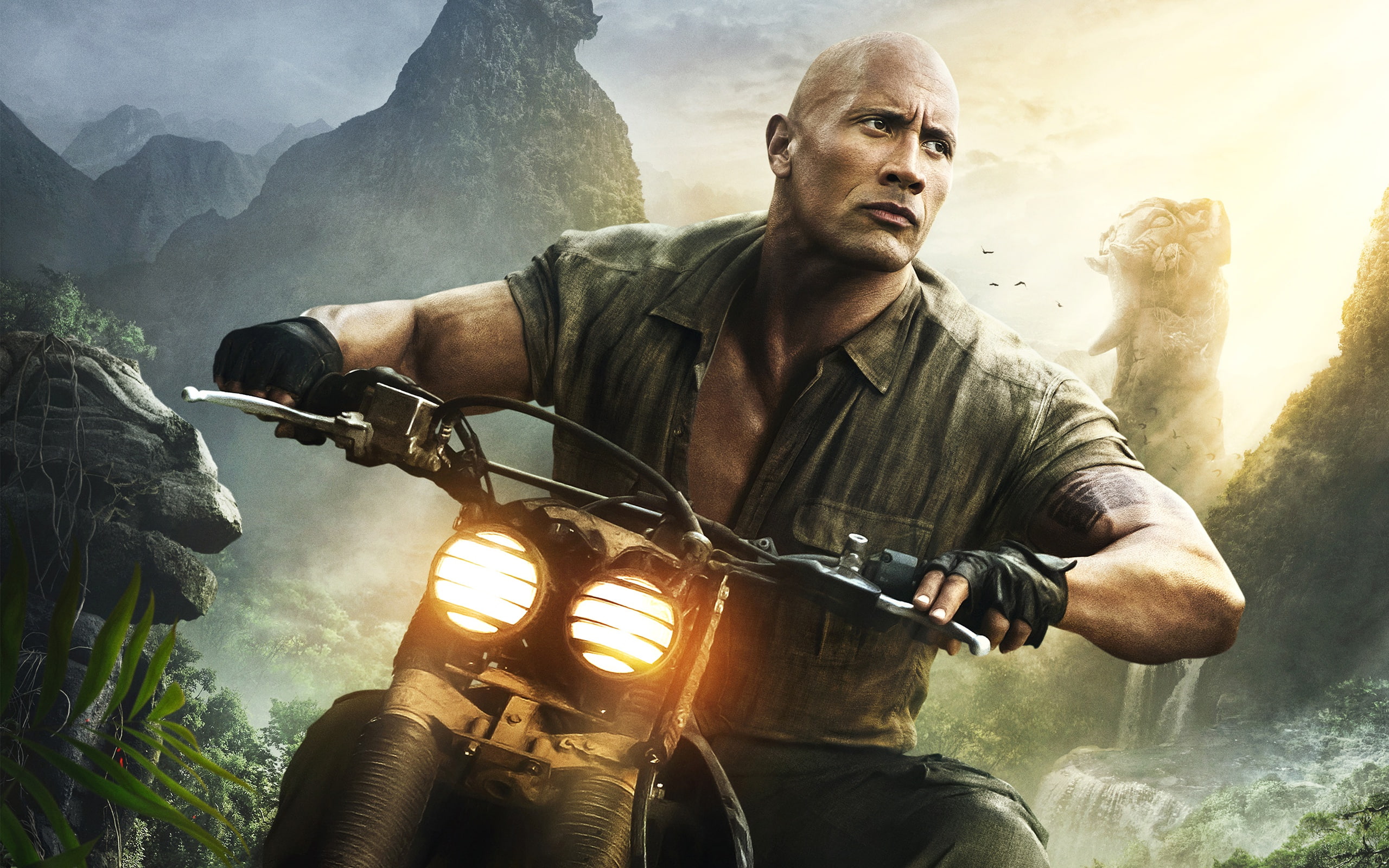 johnson, 2K, dwayne, aka, rock, welcome, jungle, jumanji, HD Wallpaper