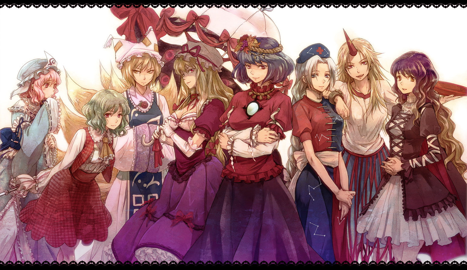 Byakuren Hijiri, Touhou, Anime, Yuuka Kazami, Yuyuko Saigyouji, 720P, Yukari Yakumo, Yuugi Hoshiguma, Ran Yakumo, Kanako Yasaka, HD Wallpaper