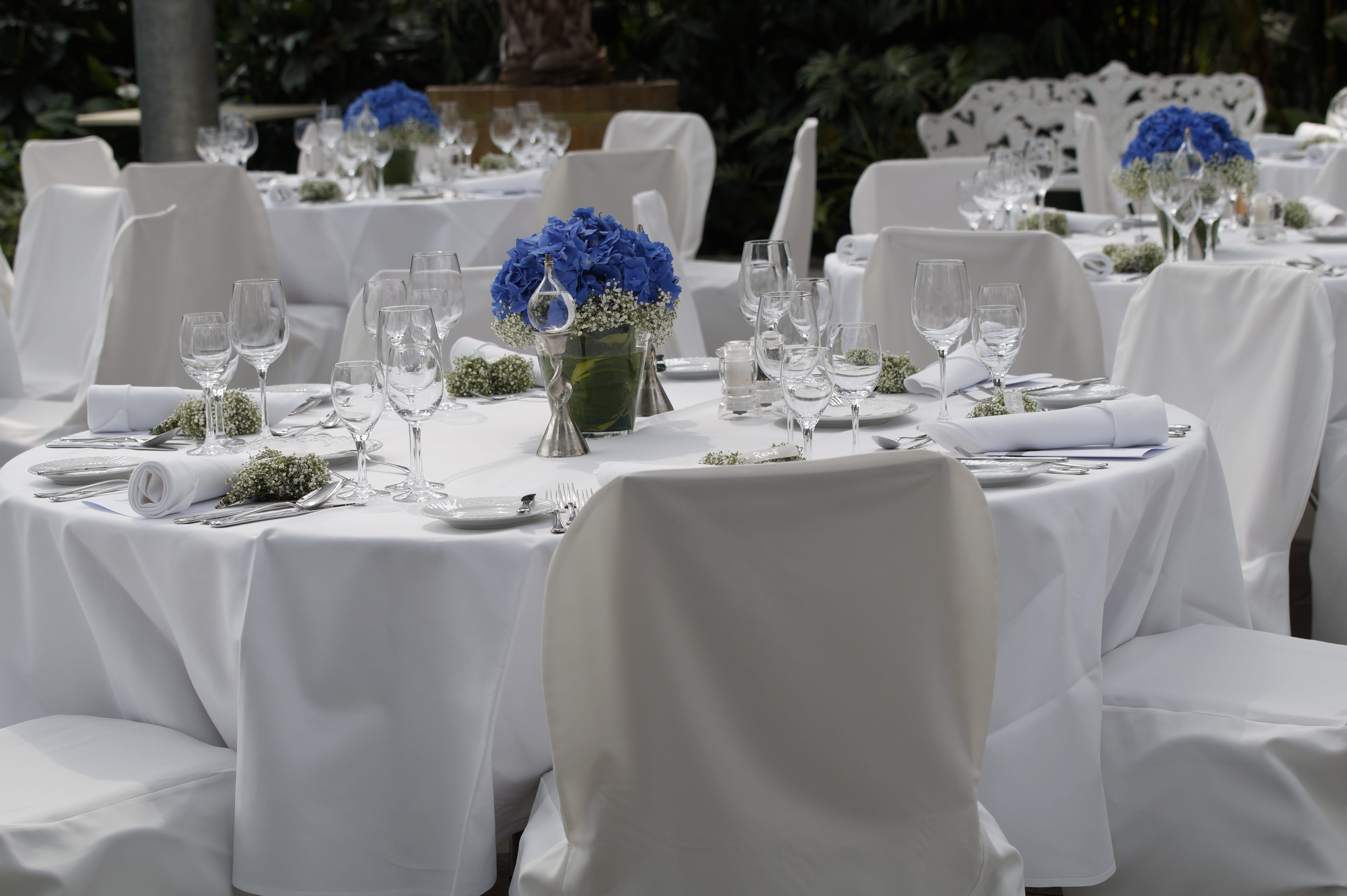dining table, marry, event, white color, setting, celebrate, white, table, wedding celebration, outdoors, glass, no people, wedding, flowering plant, chair, HD Wallpaper
