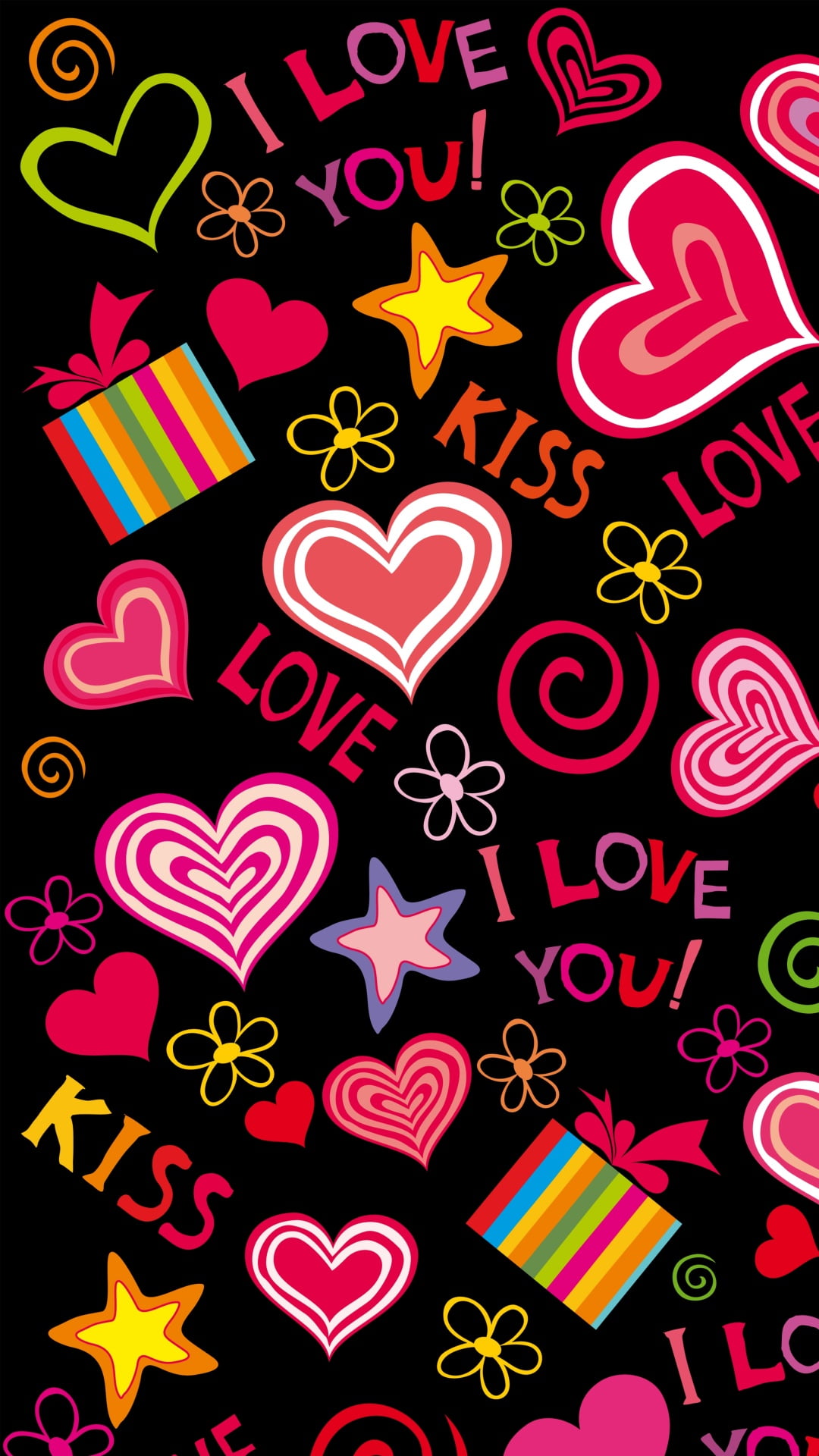 Love, no people, red, food and drink, neon, 1080P, neon colored, hearts, heart, fashion, sweet, vector drawing, black background, flower, arts culture and entertainment, Phone HD Wallpaper