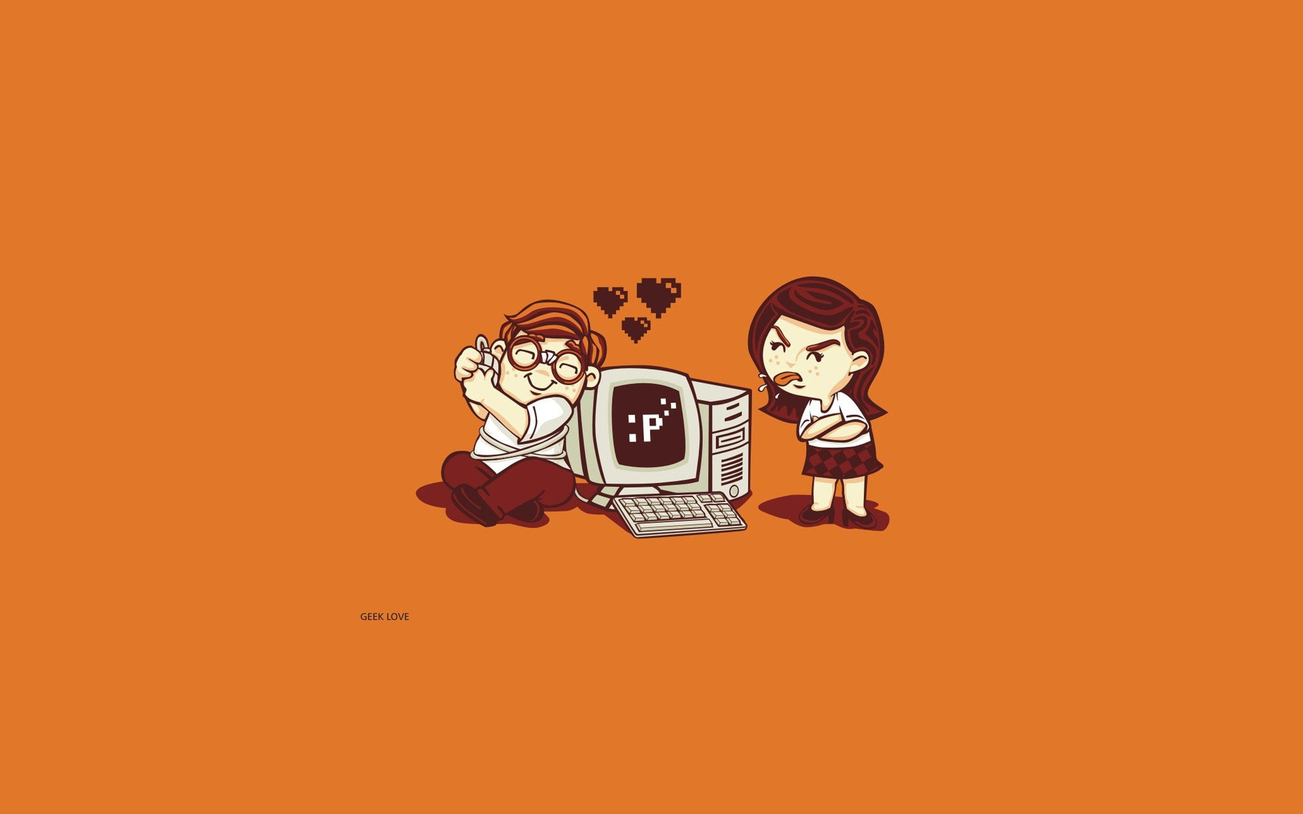 couple, creativity, copy space, arts culture and entertainment, human body part, Love, computer, colored background, emotion, fun, holding, boy, sky, body part, HD Wallpaper