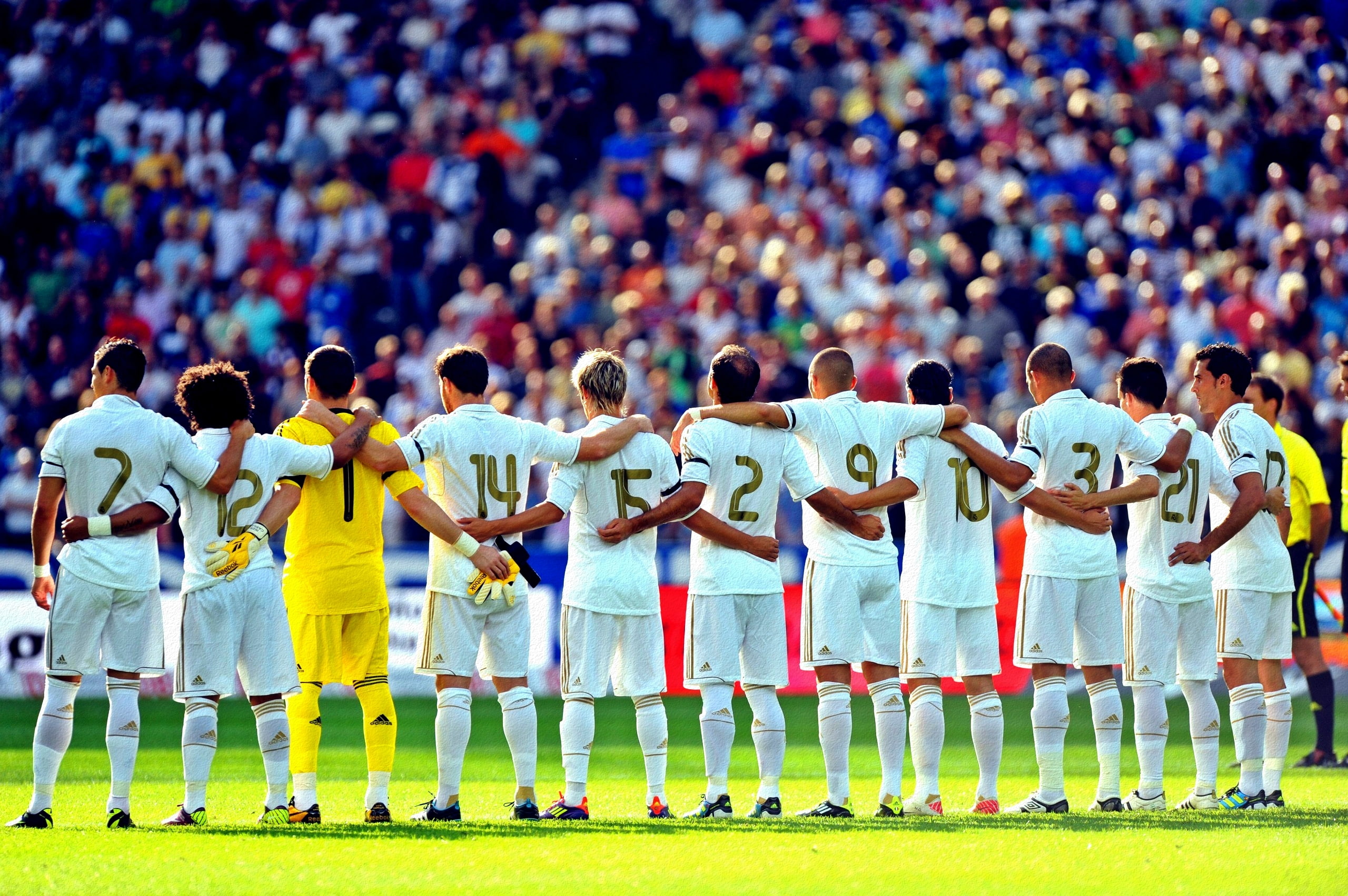 football, jersey, people, Madrid, sports Team, Casilias, competitive Sport, winning, men, spectator, team, day, large Group Of People, stadium, side by side, HD Wallpaper