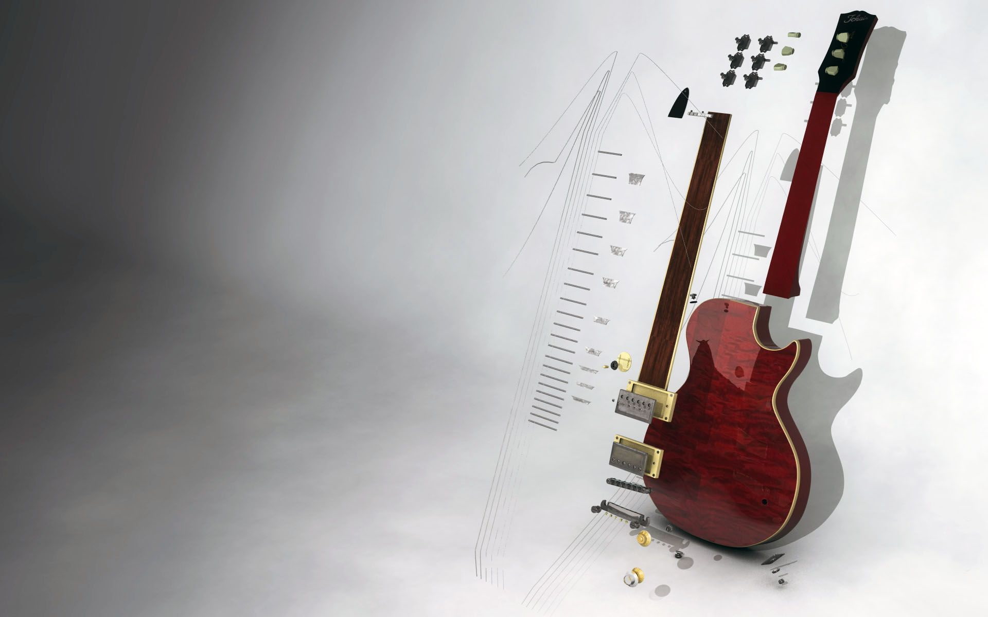 parts, gray, hd, grey, 1080P, music, guitar, HD Wallpaper