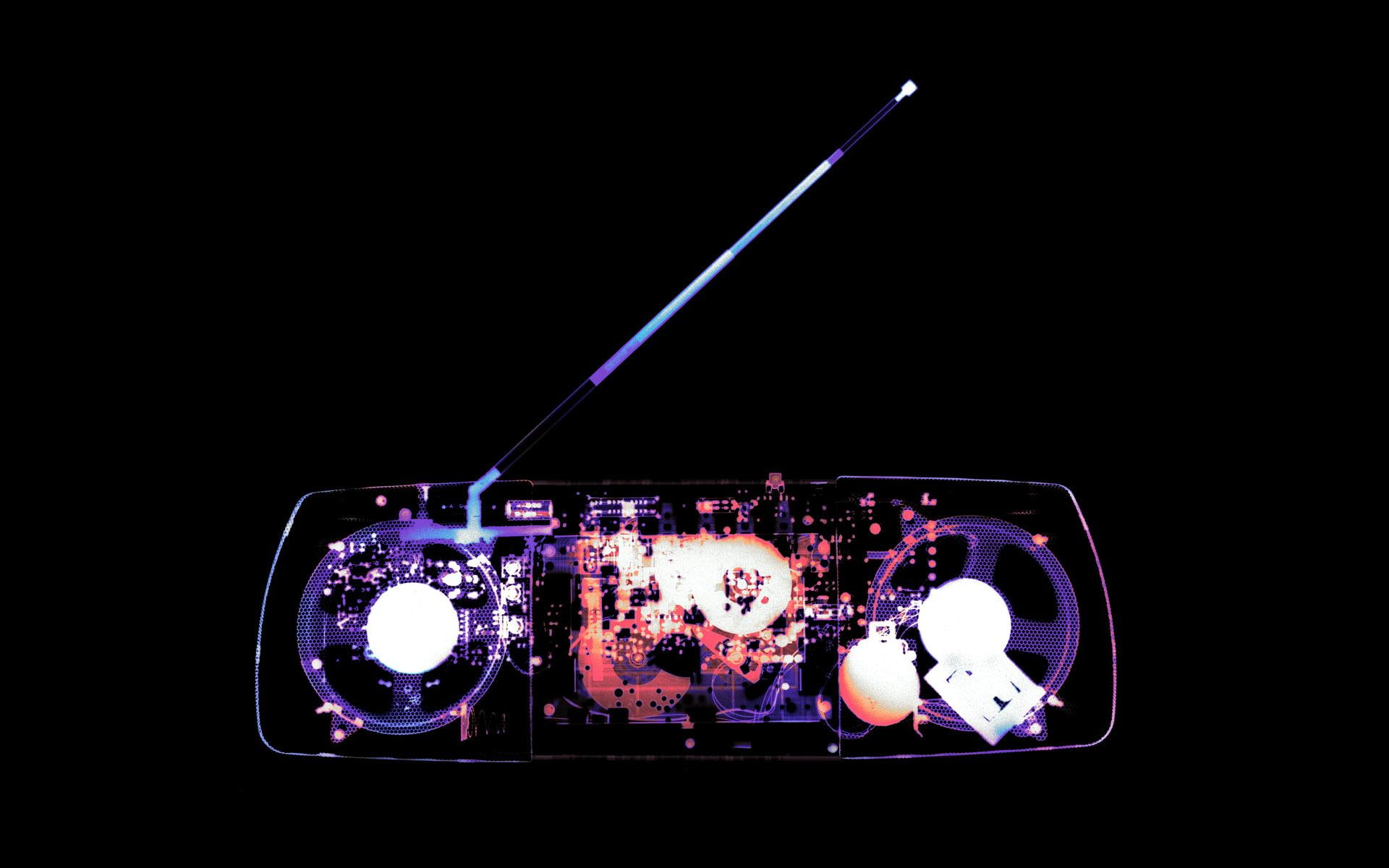 stereo, ray, x, boombox, black, music, hd, 1080P, HD Wallpaper