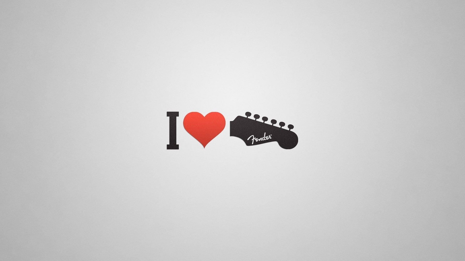love, guitar, hd, grey, black, heart, 1080P, print, red, music, fender, gray, HD Wallpaper