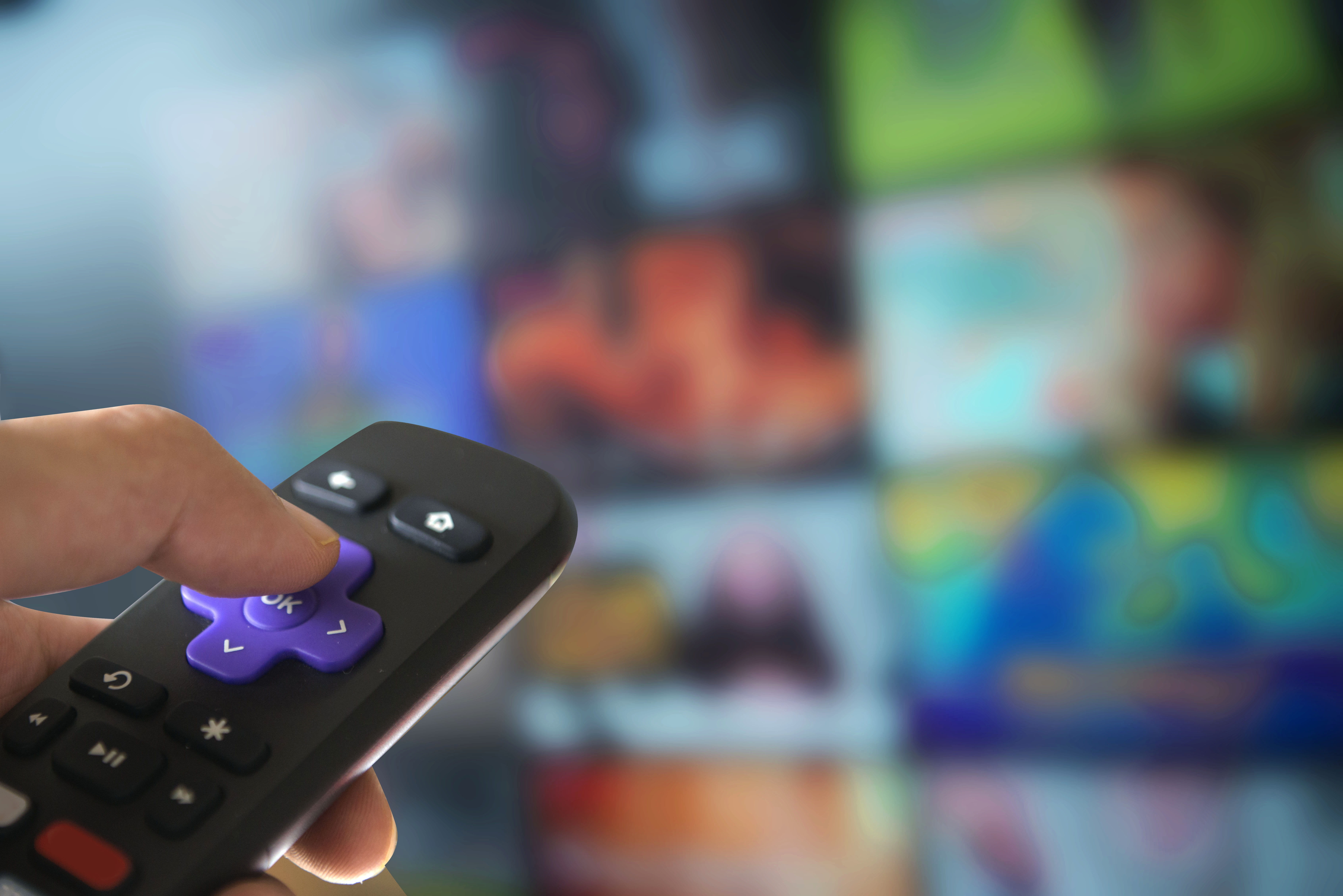 remote control, indoors, multi colored, hand, finger, 5K, tv, connection, close-up, digital, one person, body part, choice, entertainment, human finger, HD Wallpaper
