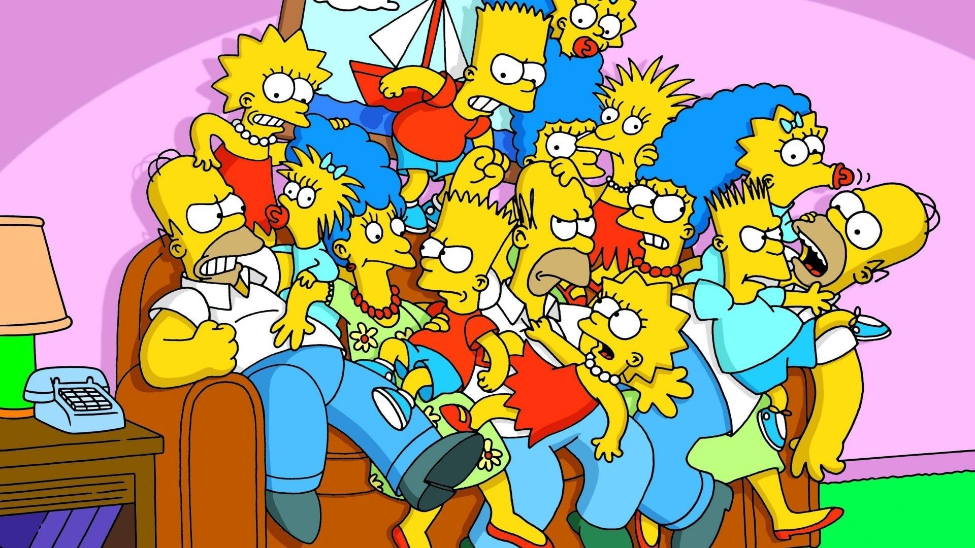 1080P, Homer Simpson, Maggie Simpson, Lisa Simpson, Bart Simpson, The Simpsons, Marge Simpson, HD Wallpaper