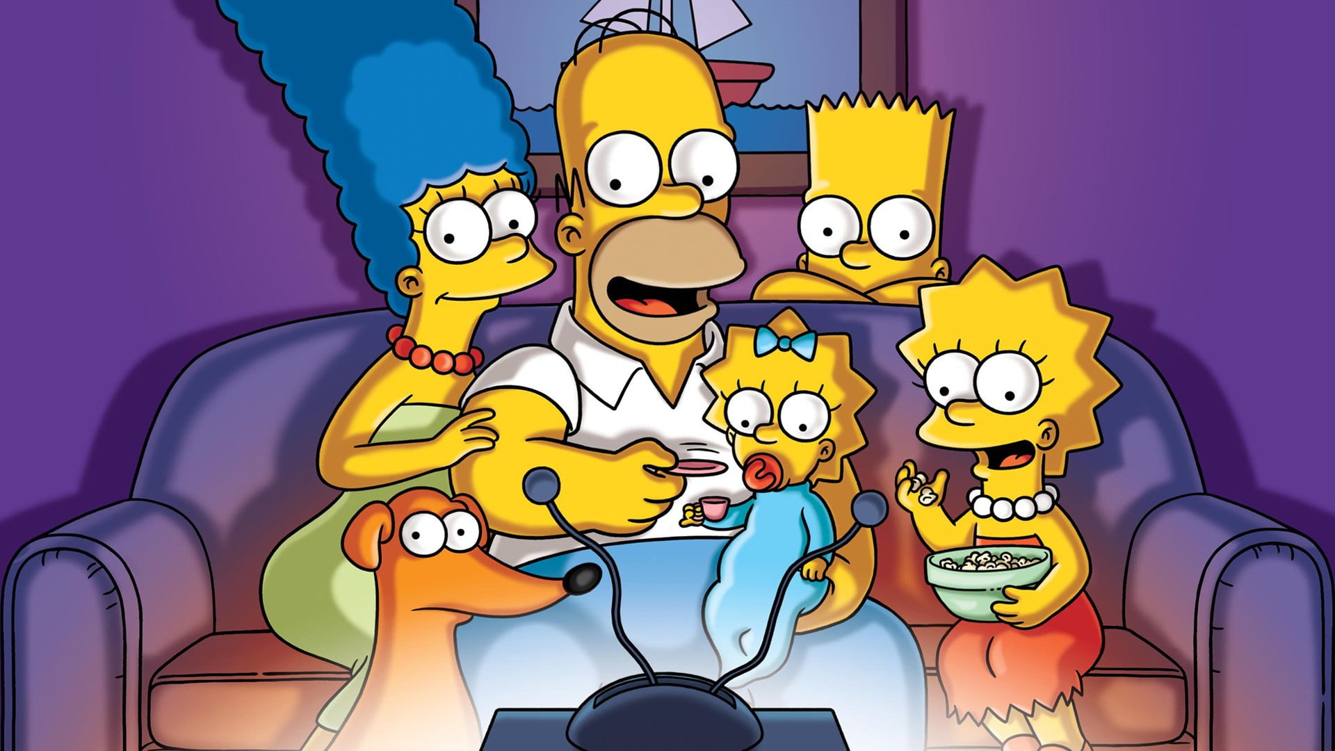 Homer Simpson, Bart Simpson, 1080P, Maggie Simpson, Marge Simpson, Cartoon, Lisa Simpson, The Simpsons, HD Wallpaper
