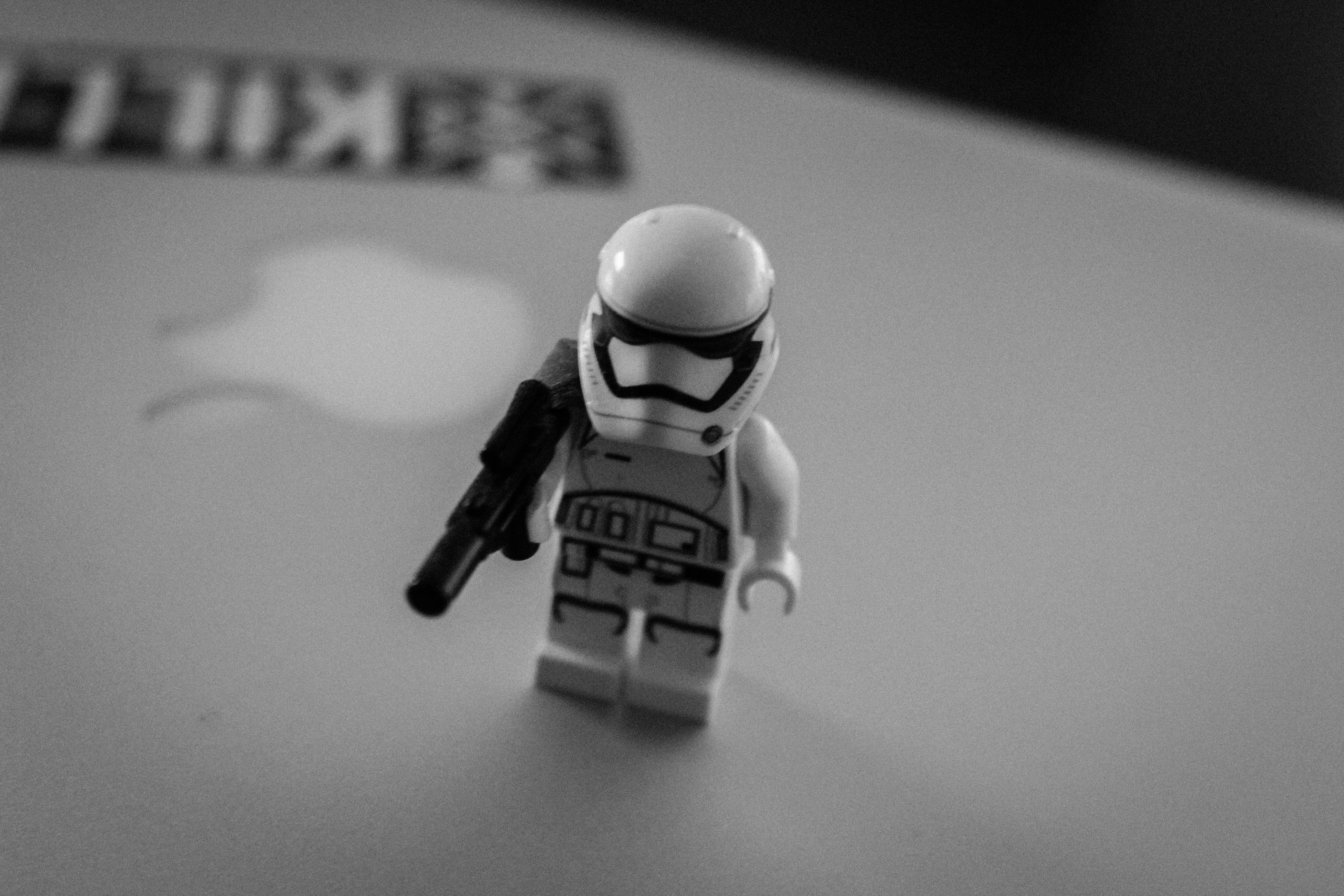 helmet, safety, focus on foreground, western script, human representation, capital letter, Star Wars, high angle view, small, 5K, LEGO, male likeness, HD Wallpaper