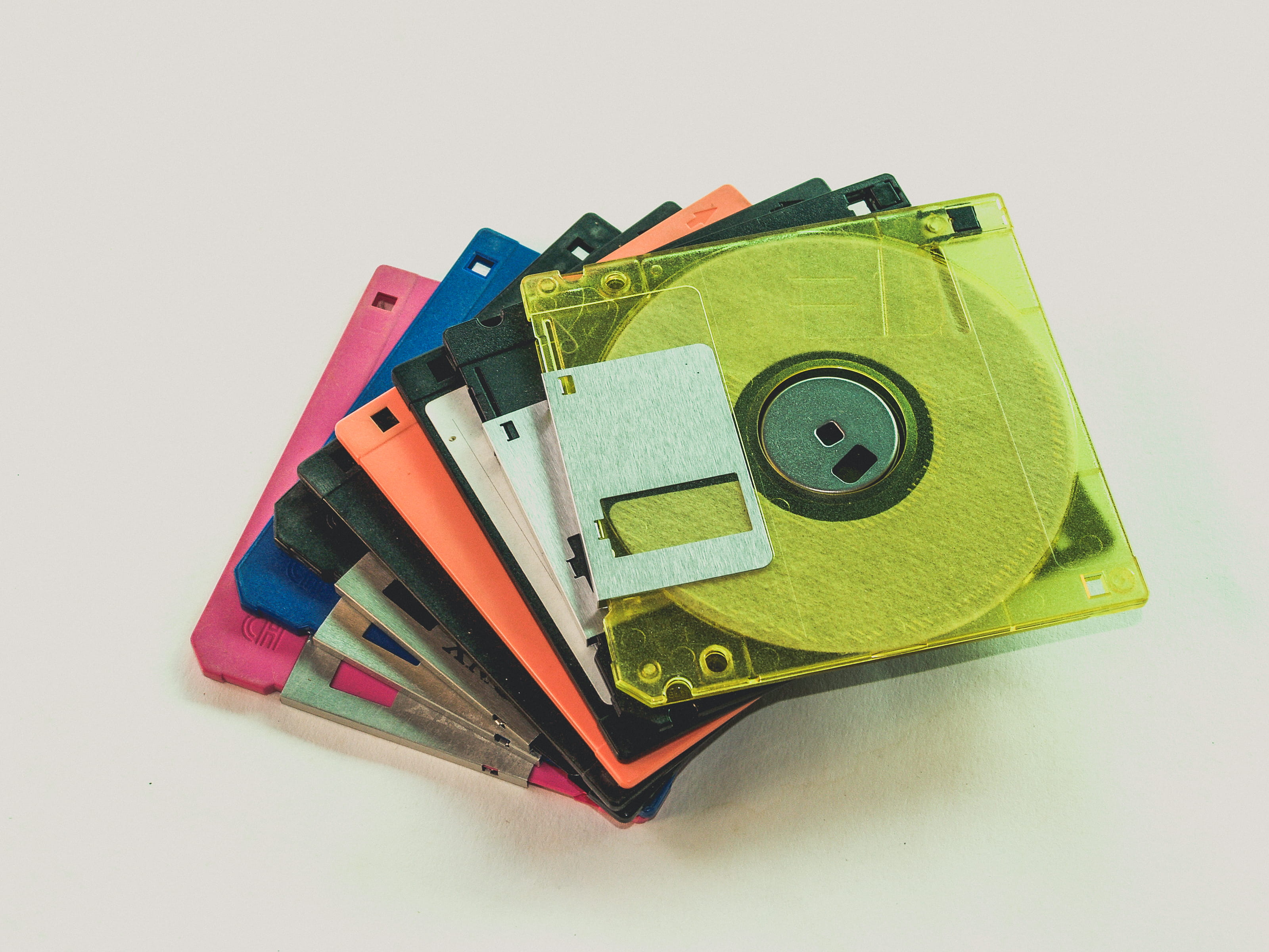 indoors, studio shot, colors, case, education, equipment, arts culture and entertainment, green color, obsolete, 2K, no people, still life, multi colored, HD Wallpaper