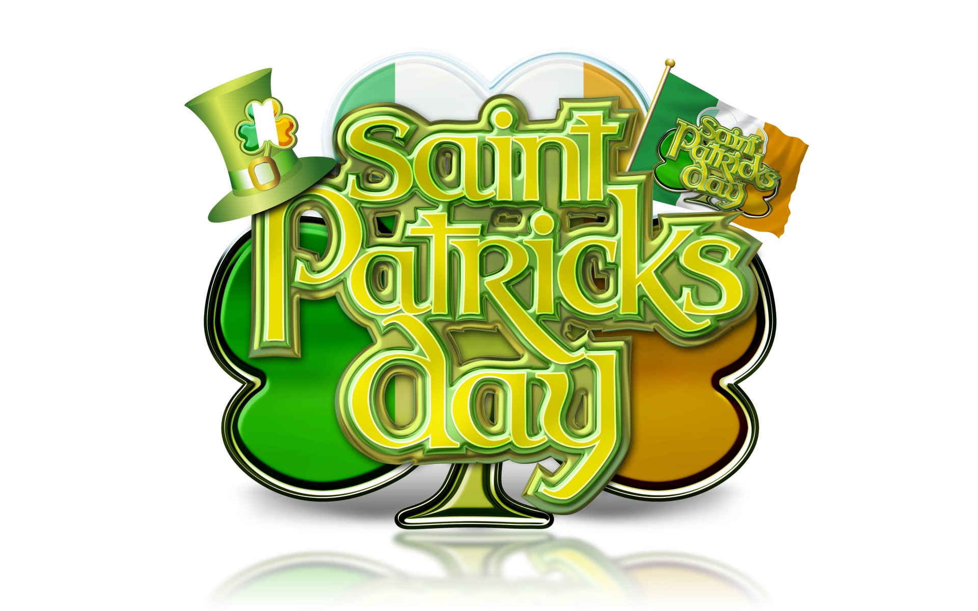 St. Patricks Day, Clover, Flag of Ireland, 1080P, Holiday, HD Wallpaper