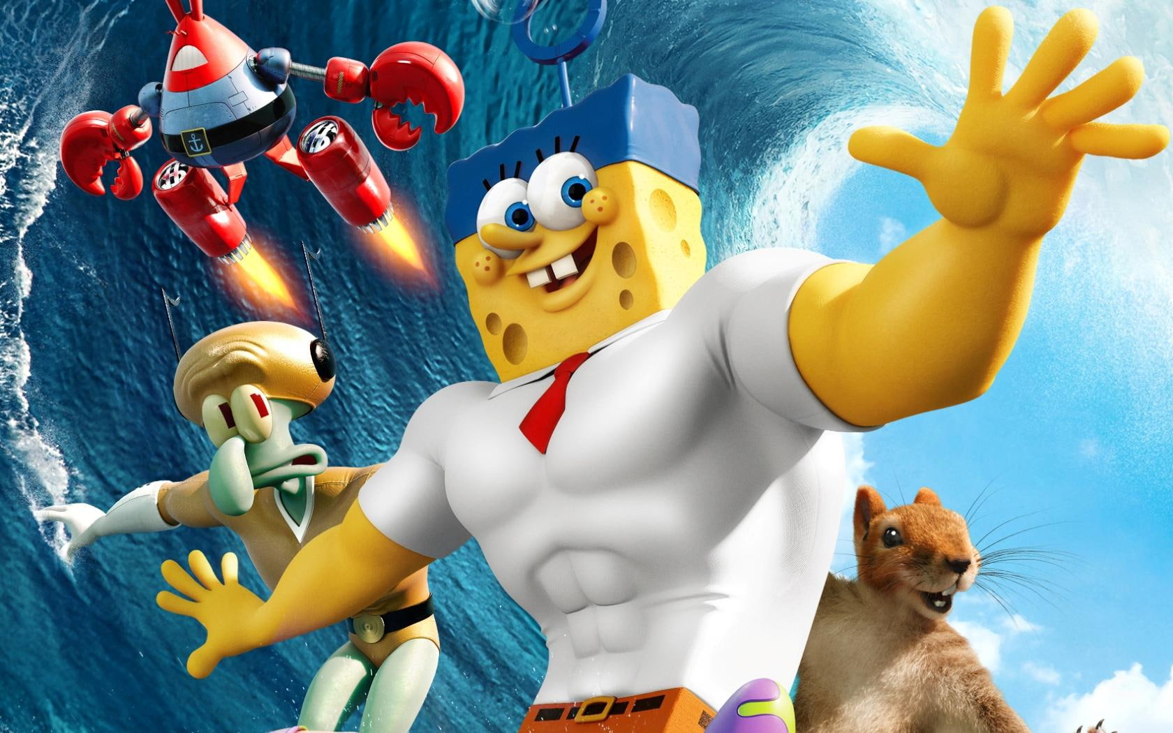 sponge, spongebob, movies, 720P, water, hollywood, 2014, movie, hollywood movies, HD Wallpaper