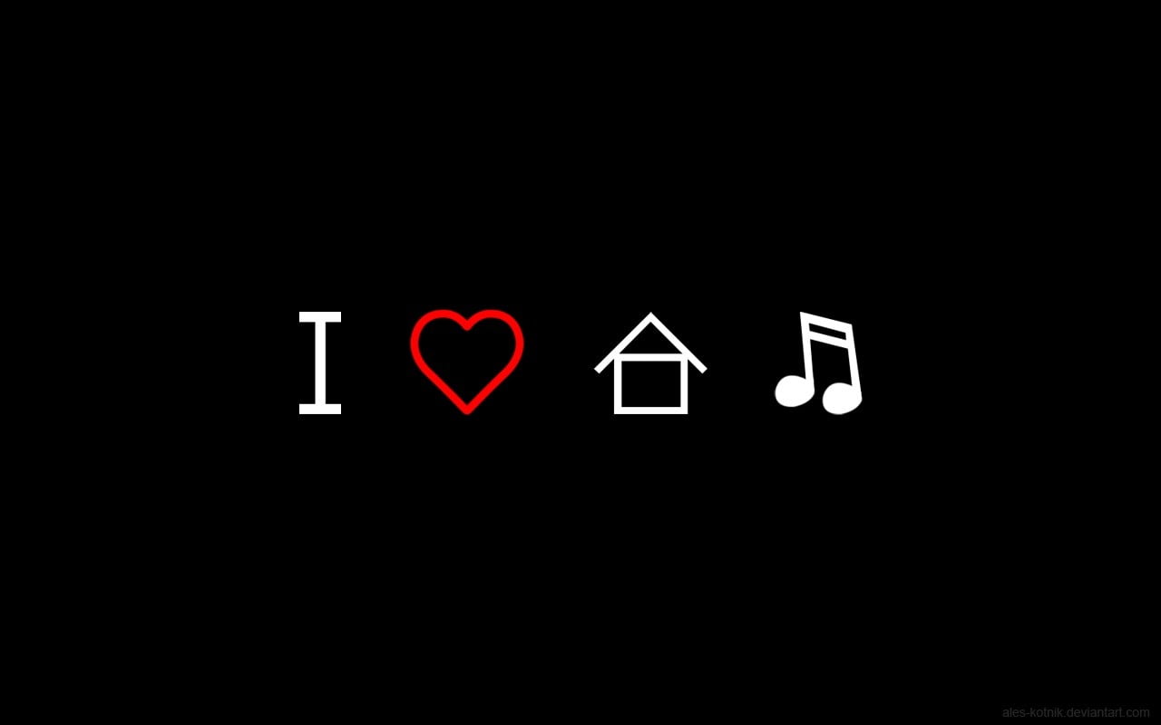 musical notes, illuminated, sign, 720P, text, western script, black, neon, guidance, minimalism, black background, white, technology, night, no people, HD Wallpaper