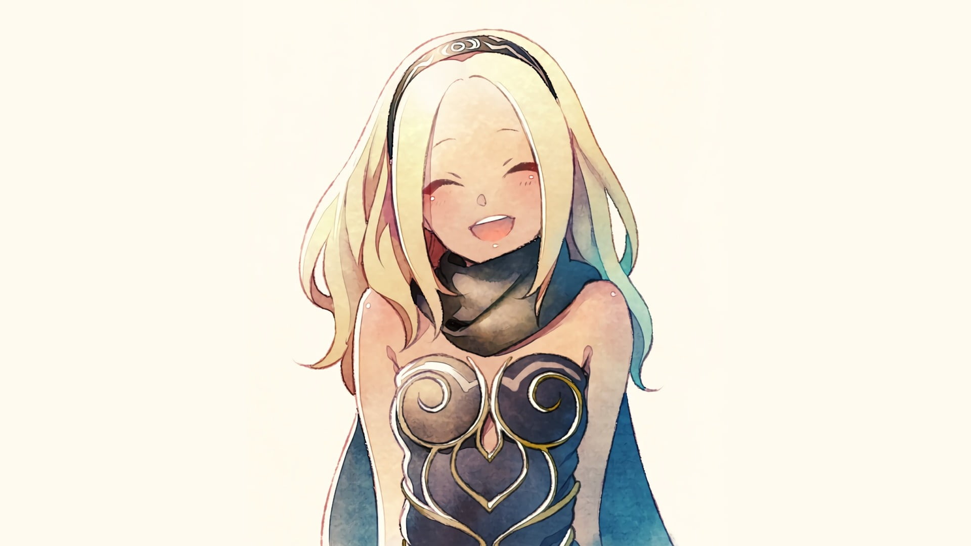 standing, white background, Gravity Rush, indoors, females, mask, simple background, one person, 1080P, creativity, women, hairstyle, Kitten (Gravity Daze), HD Wallpaper