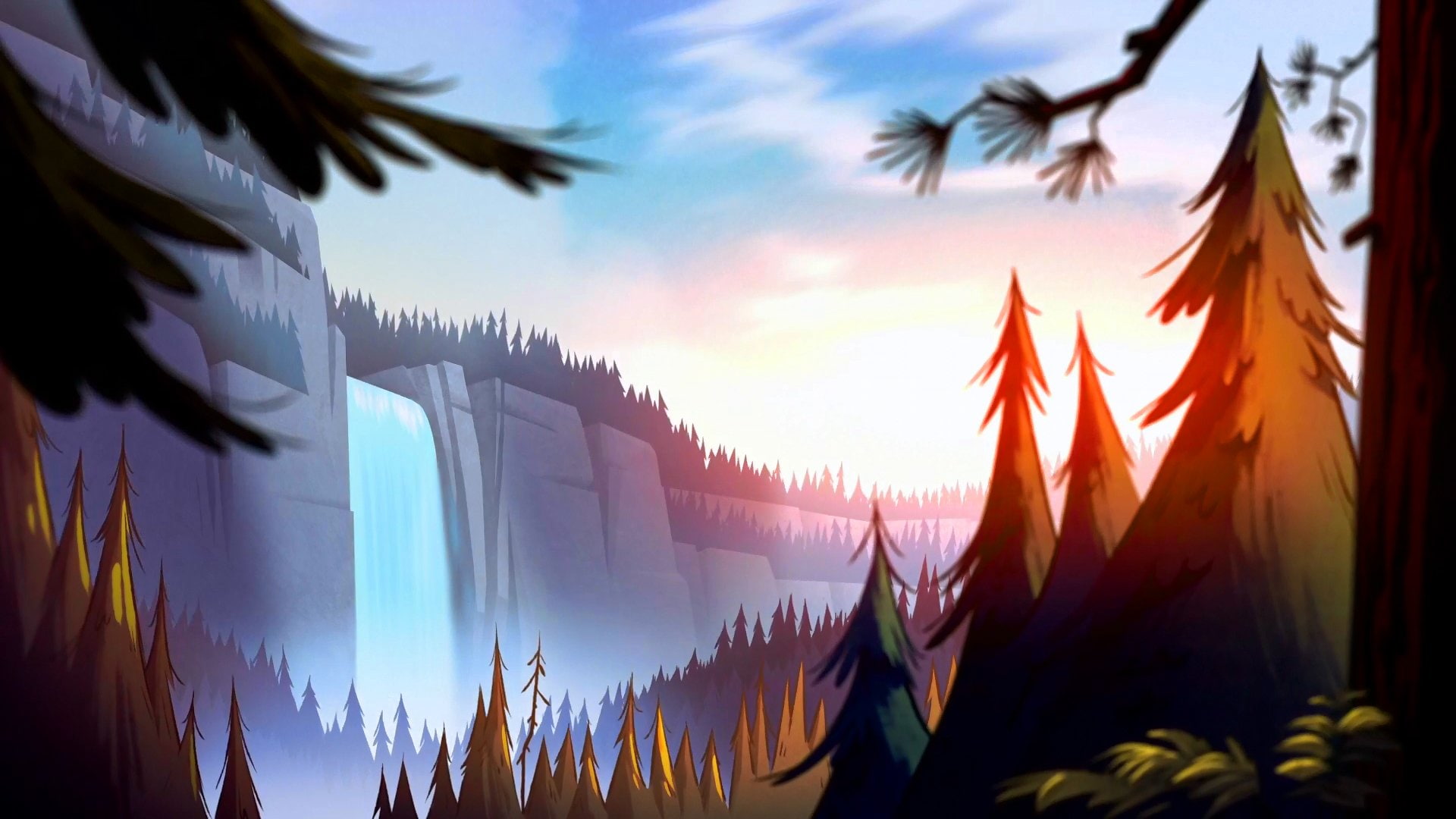 gravity, 1080P, series, falls, family, comedy, disney, animated, cartoon, HD Wallpaper