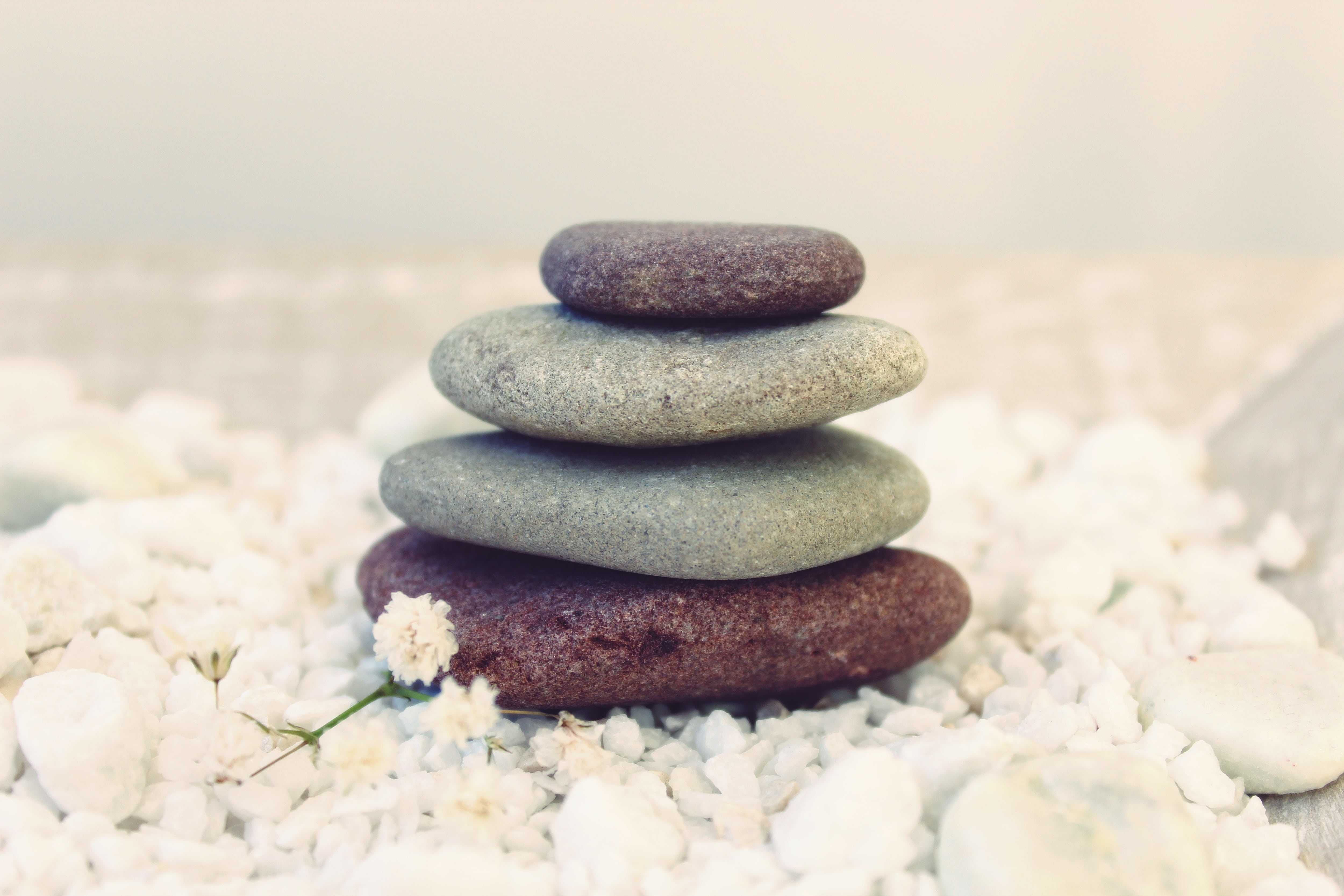 four, pebble, harmony, health spa, silent, zen-like, stability, rock, relaxation, cairn, arrangement, rock - Object, meditate, autumn, tranquil Scene, gartendeko, HD Wallpaper