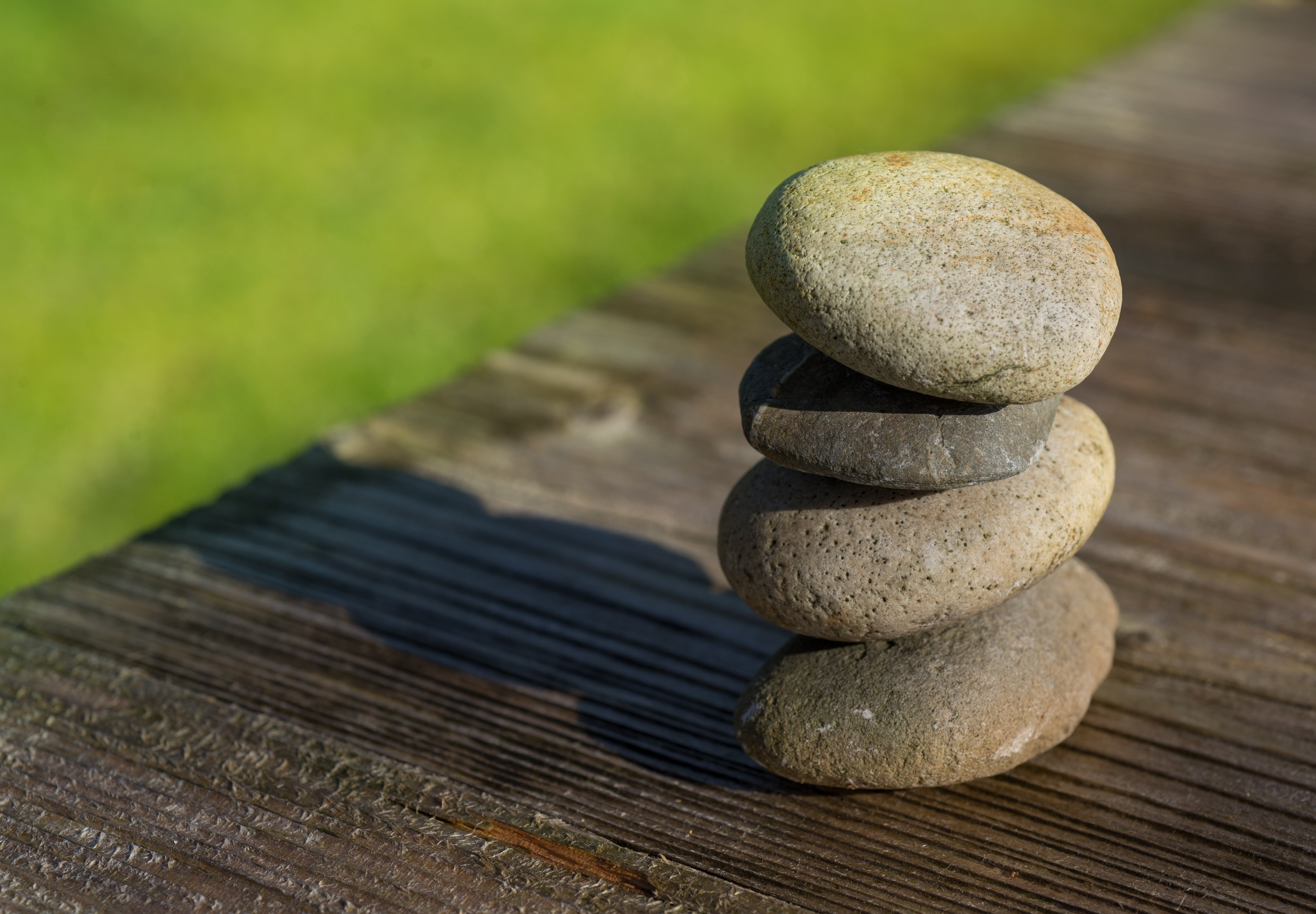 decoration, no people, yard, outdoors, stack, sunlight, close-up, natural, stone - object, pebble, land, four, freshness, 5K, stone, stones, garden, balance, HD Wallpaper