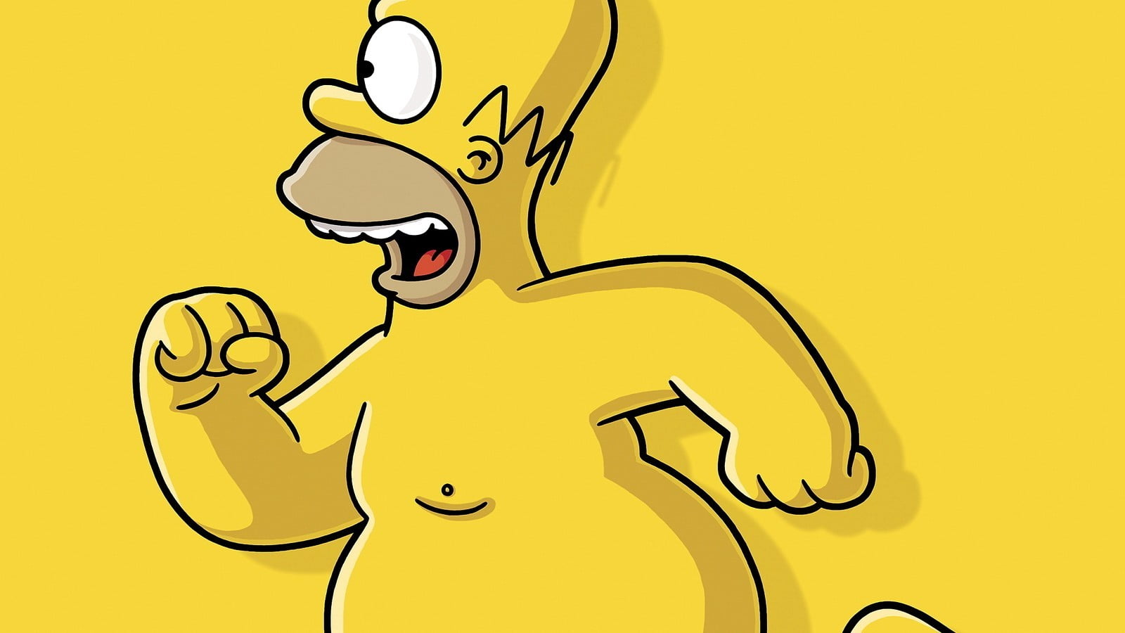 hand, lifestyles, Homer Simpson, adult, music, activity, 720P, body part, mouth open, equipment, colored background, The Simpsons, healthcare and medicine, HD Wallpaper