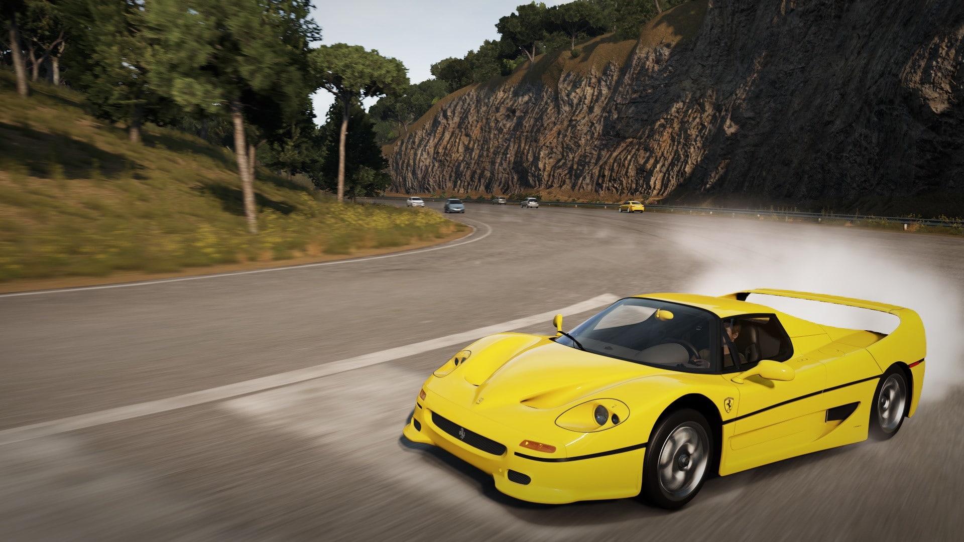 transportation, sport, the way forward, mode of transportation, land vehicle, motor vehicle, Forza Horizon 2, nature, no people, day, 1080P, Ferrari, plant, HD Wallpaper