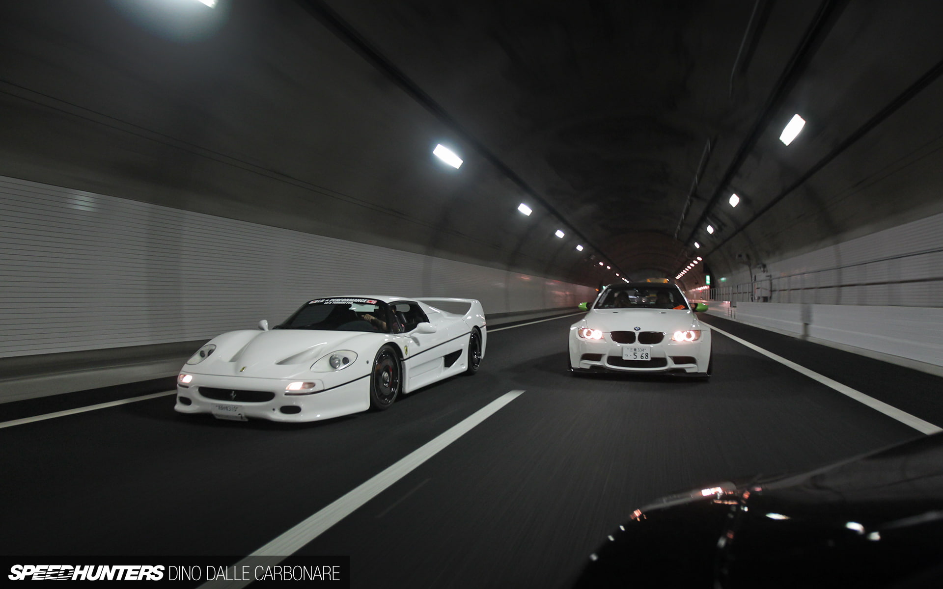bmw, cars, tunnel, m, lights, f, f50, m3, ferrari, 1080P, hd, HD Wallpaper