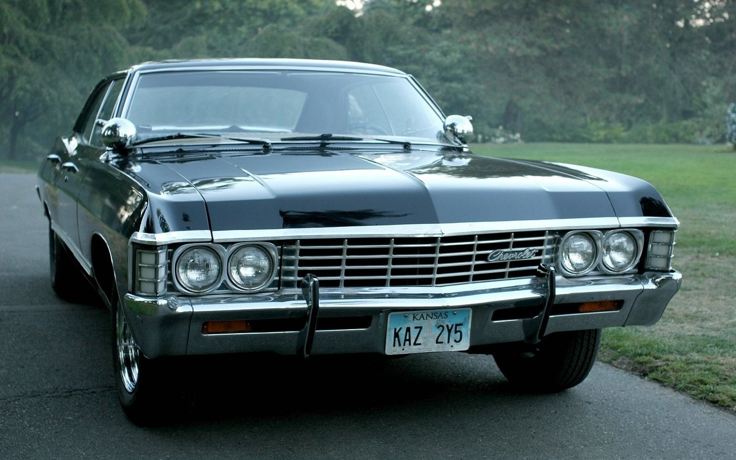 720P, black, sedan, Supernatural, classic, TV Show, HD Wallpaper