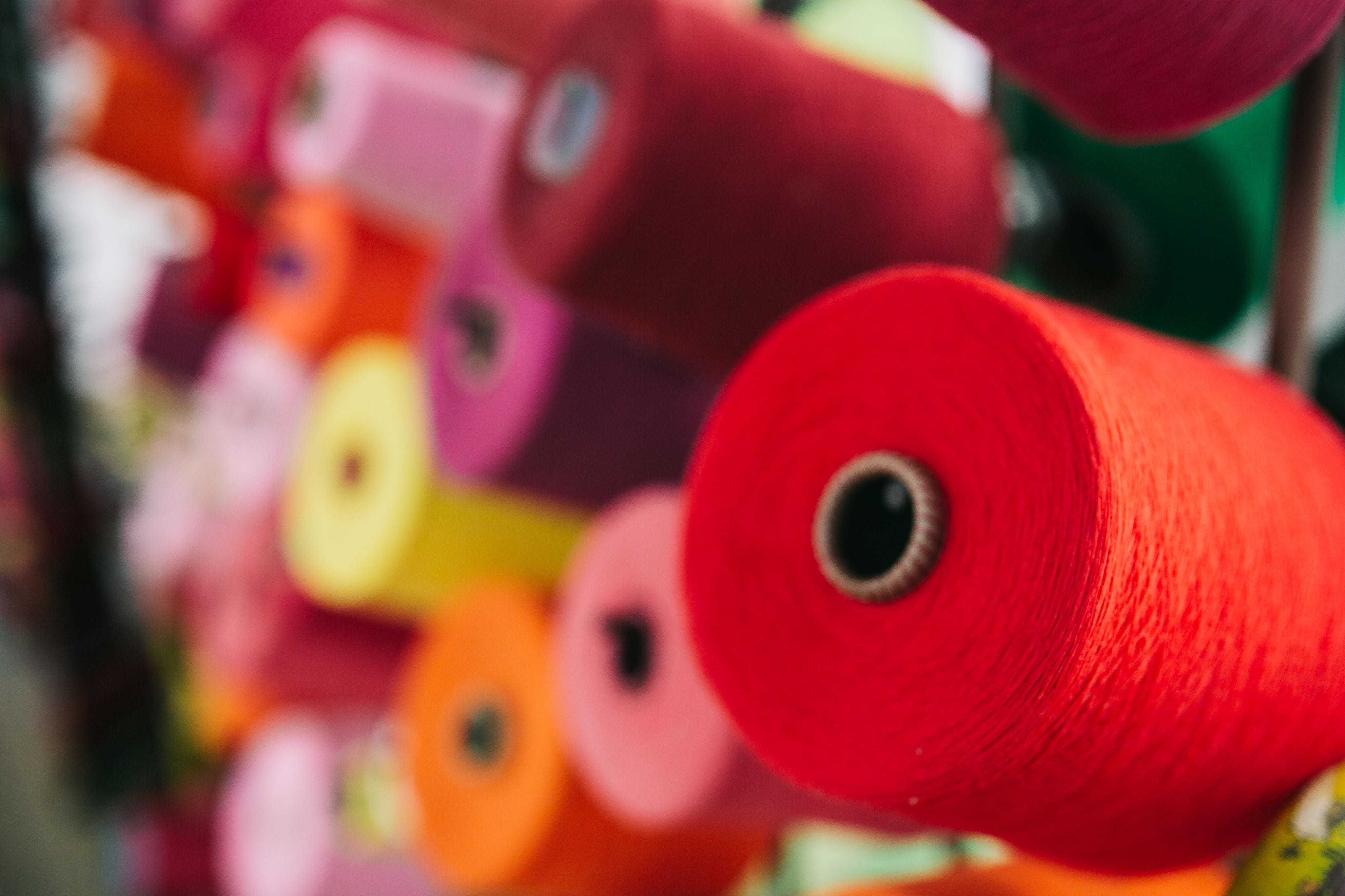close-up, large group of objects, craft, no people, hobby, incidental people, red, Spool, toy, childhood, animal representation, 4K, focus on foreground, HD Wallpaper