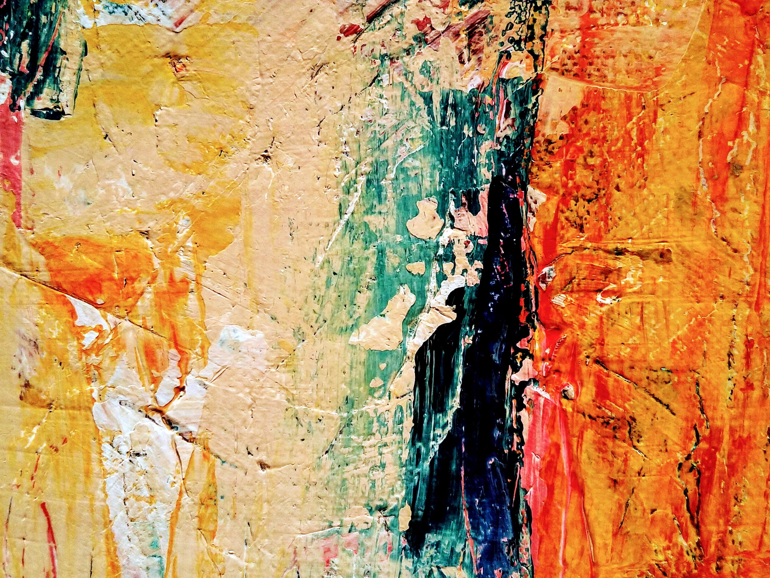 textured, paint, canvas, messy, no people, style, orange color, orange, image, brush, architecture, paintings, close-up, pattern, multi colored, weathered, HD Wallpaper