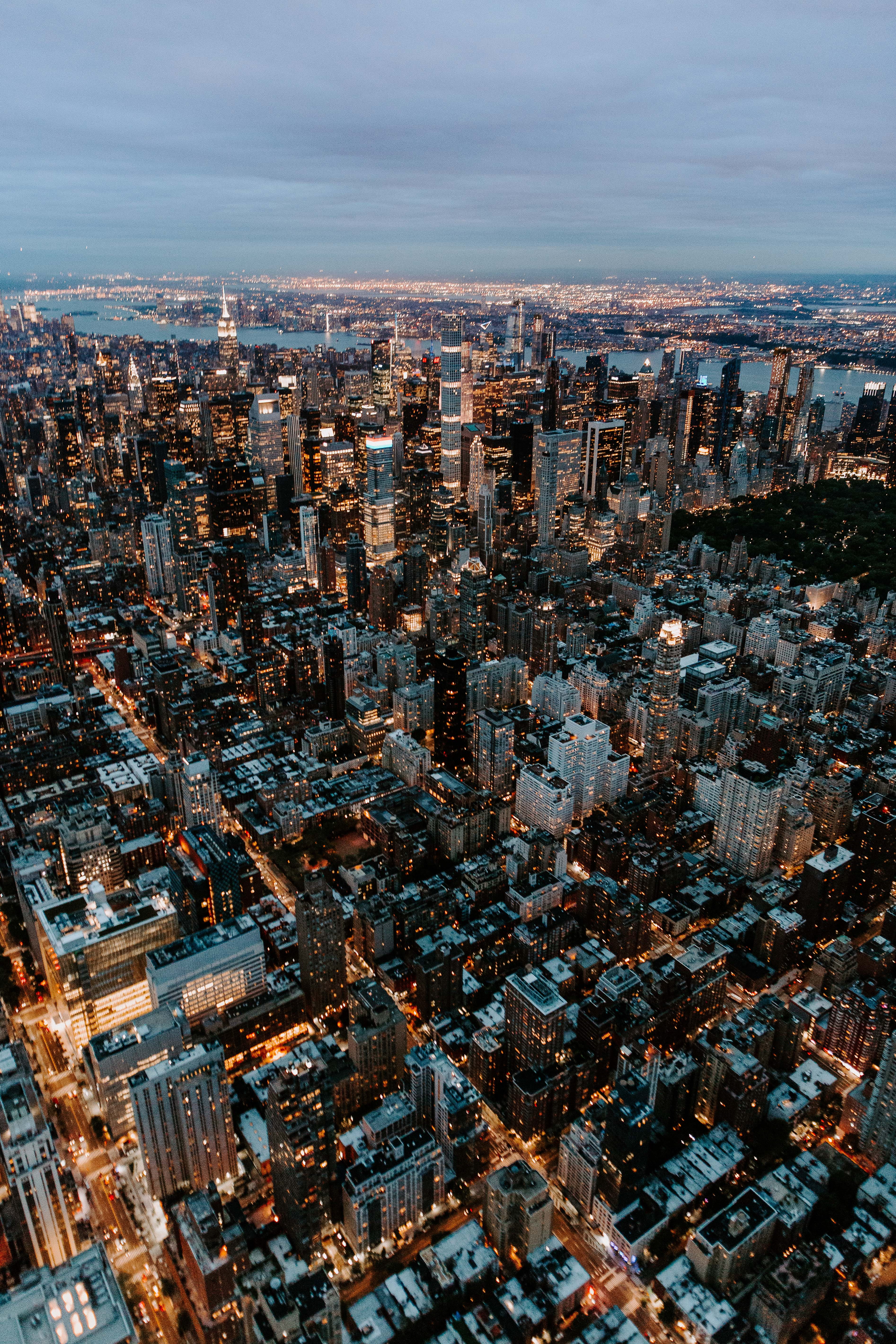 sunset, architecture, urban, hd backgrounds, high angle view, hd, city life, landscape, sky, scenery, skyscraper, town, office building exterior, Phone HD Wallpaper
