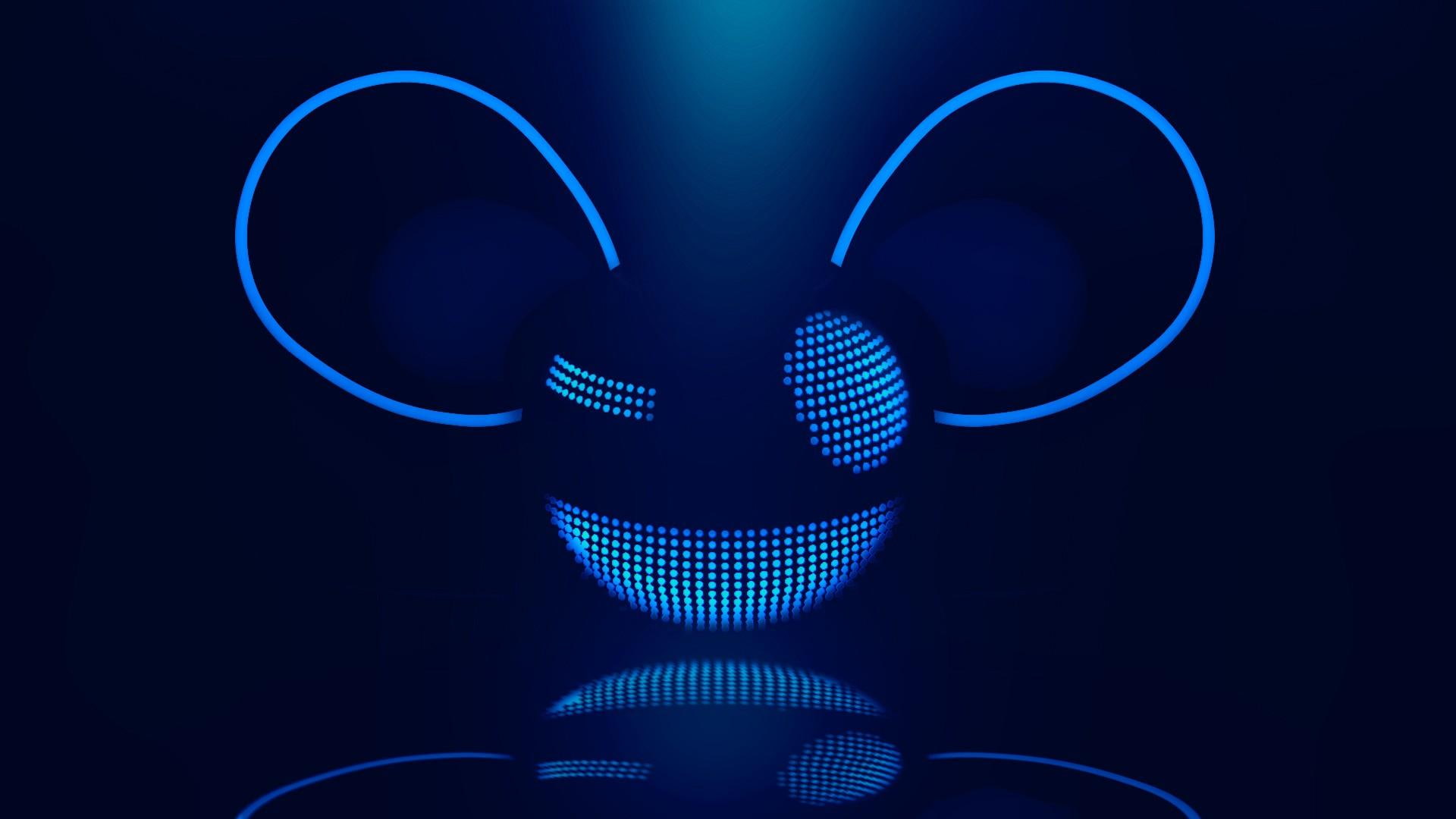 hd, blue, 1080P, wink, deadmau, lights, harder, dubstep, deadmau5, mouse, HD Wallpaper