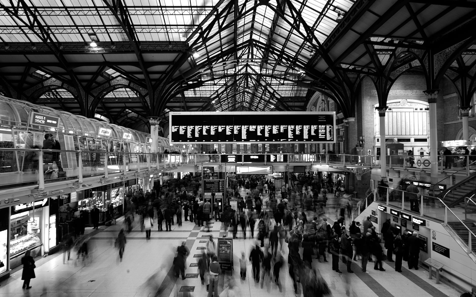 transportation, clock, real people, large group of people, travel Destinations, text, group of people, railroad Station, architecture, England, travel, HD Wallpaper