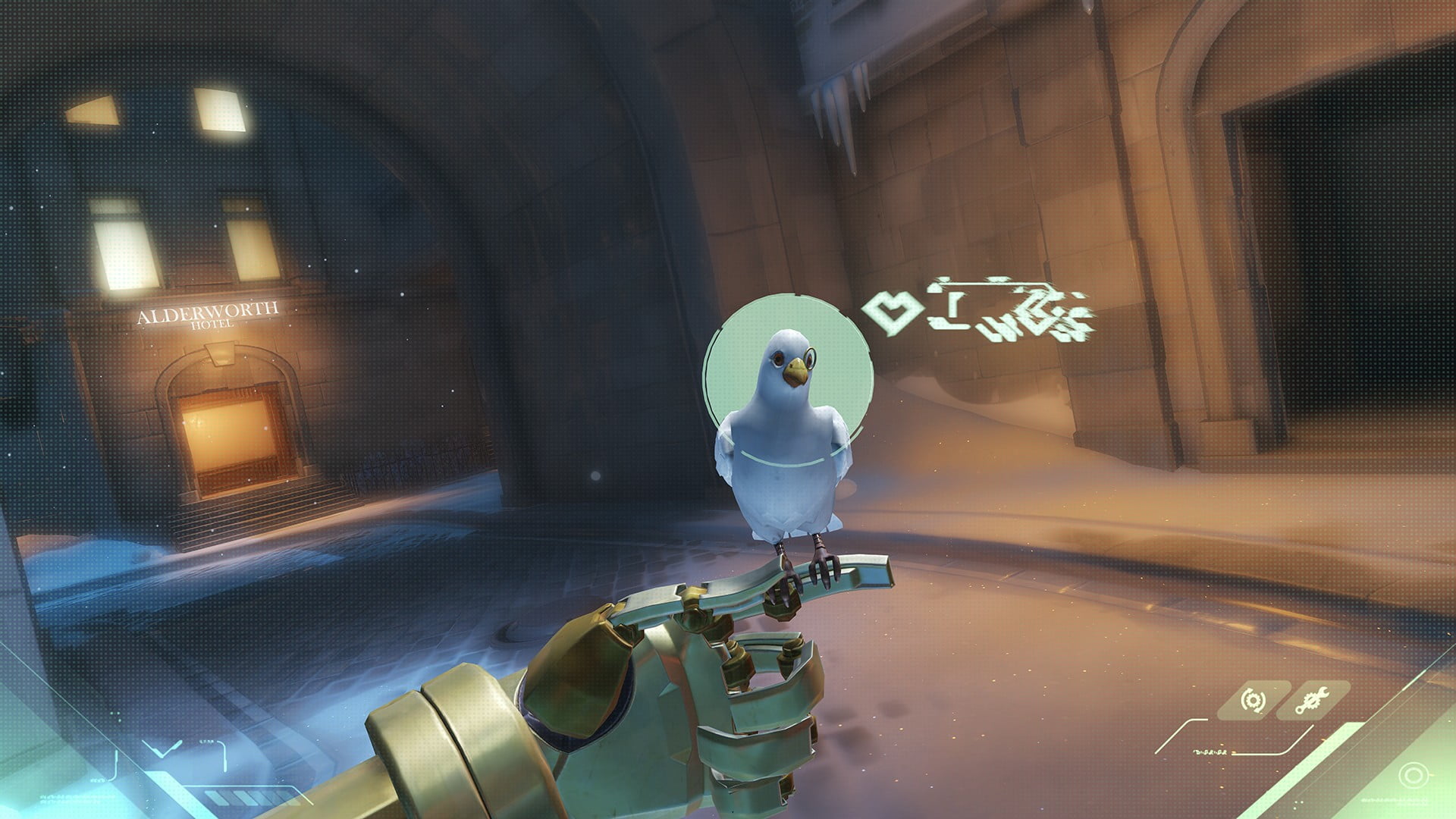 technology, no people, robot, night, building, art and craft, illuminated, representation, glass, bong, creativity, statue, water, snow, Bastion (Overwatch), HD Wallpaper
