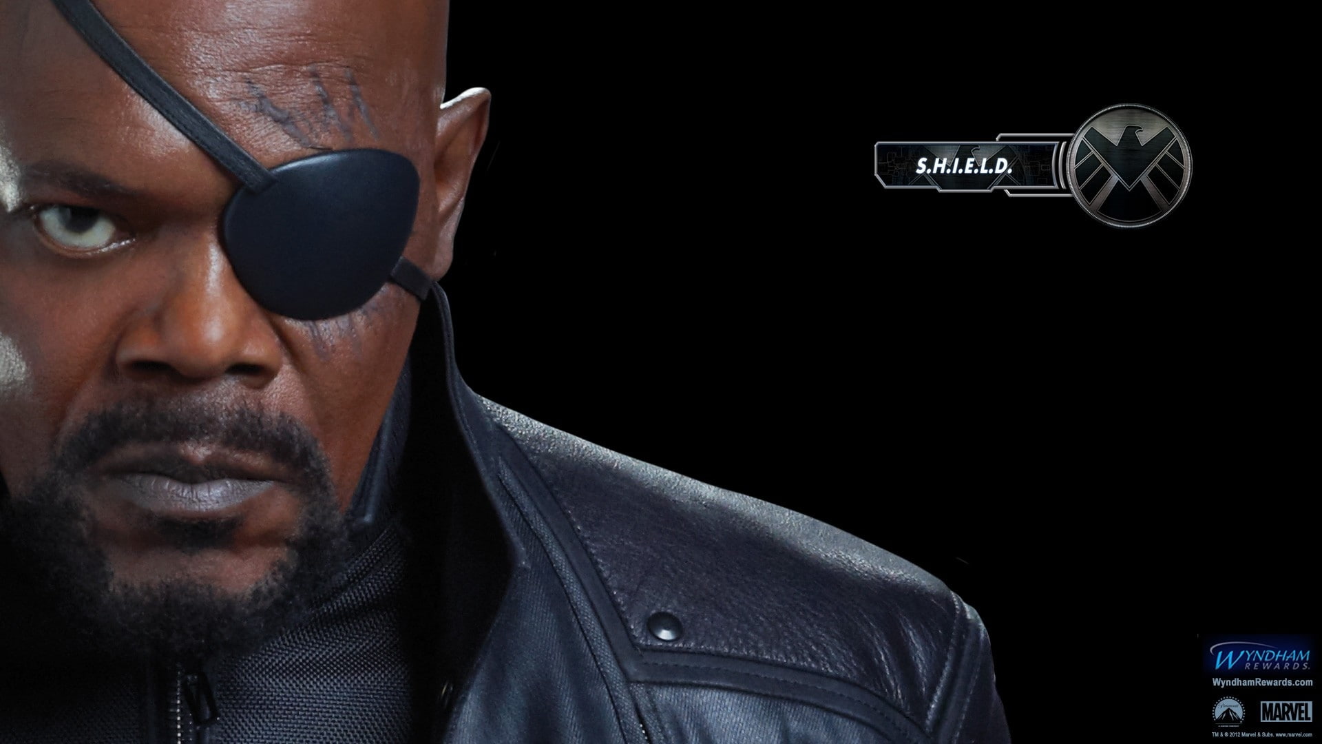 jackson, entertainment, avengers, marvel, fury, nick, samuel, eyepatch, l, hd, art, movie, posters, movies, x, faces, 1080P, HD Wallpaper