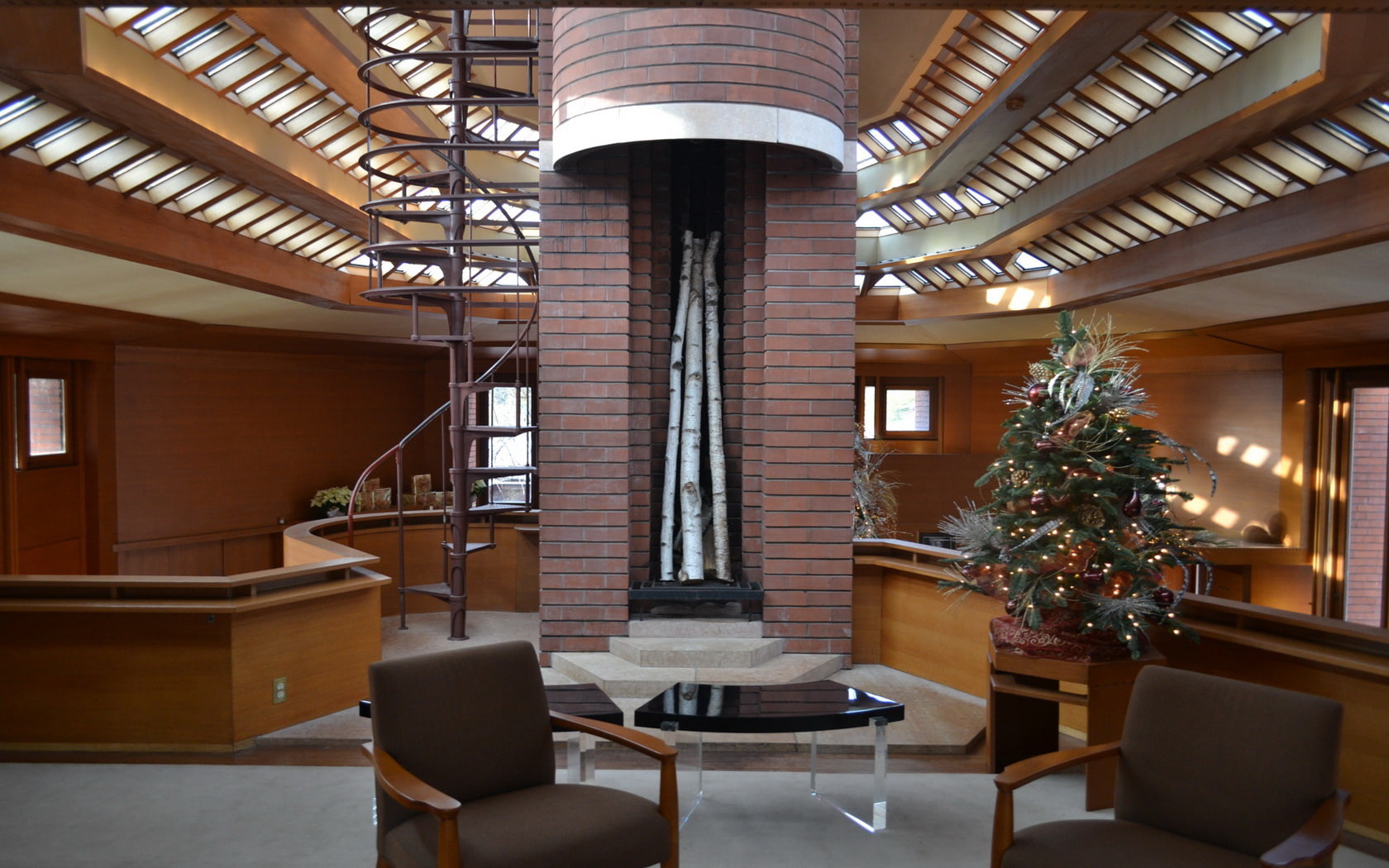 frank, architecture, indoors, lloyd, 720P, design, wright, interior, HD Wallpaper