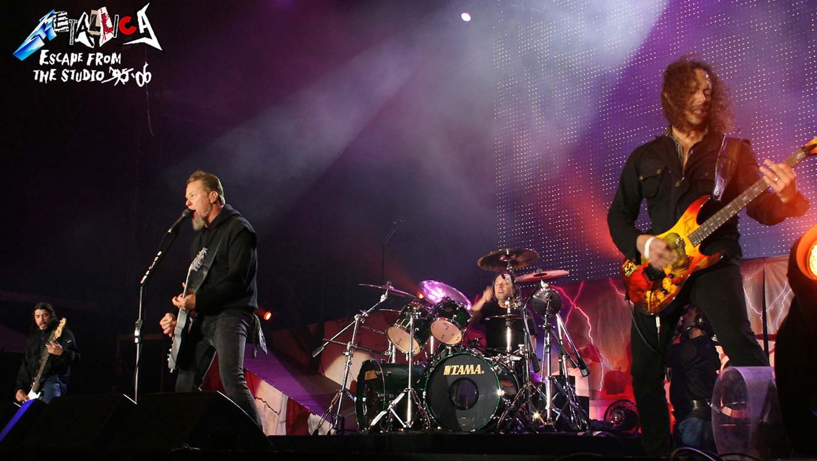 720P, musical equipment, group of people, stage, musical instrument, rock musician, event, performance, nightlife, James Hetfield, electric guitar, enjoyment, HD Wallpaper