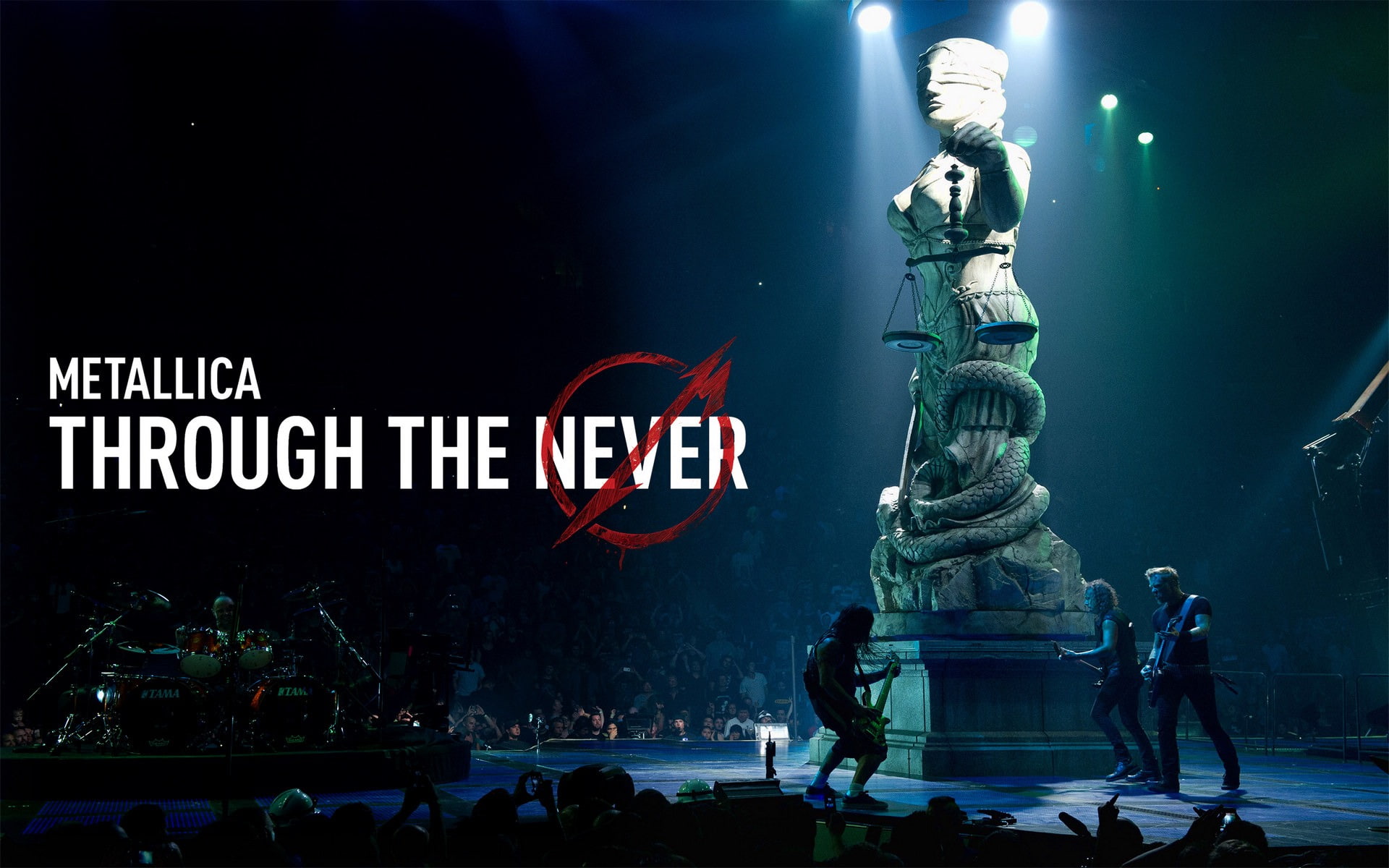 art and craft, illuminated, architecture, poster, text, statue, real people, metallica, crowd, representation, city, government, large group of people, HD Wallpaper