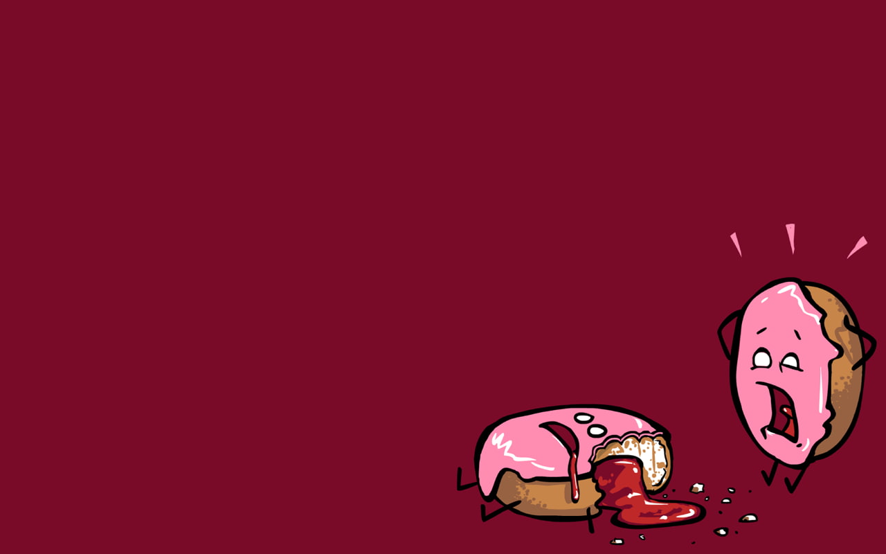 donut, panic, humor, 720P, HD Wallpaper