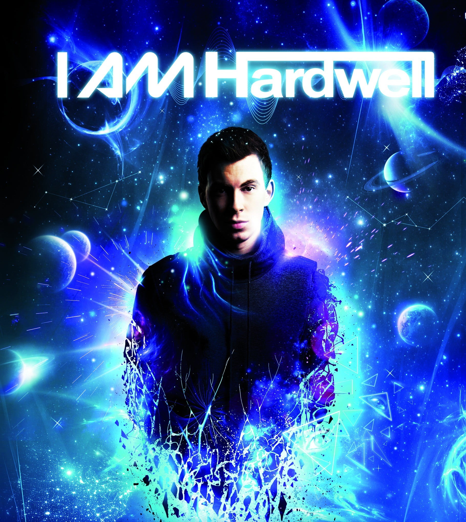 Hardwell, music, connection, futuristic, blue, indoors, poster, nightlife, men, I AM Hardwell, digital composite, one person, communication, Phone HD Wallpaper