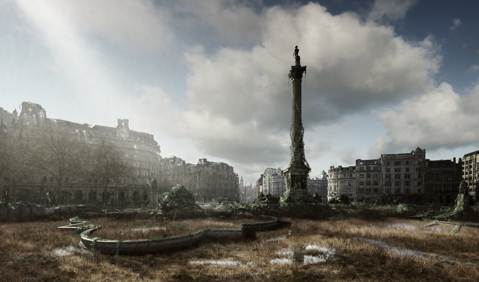 travel, history, art, building, river, 1080P, architecture, nature, cloud - sky, the city, London, travel destinations, ruined, movie, no people, HD Wallpaper