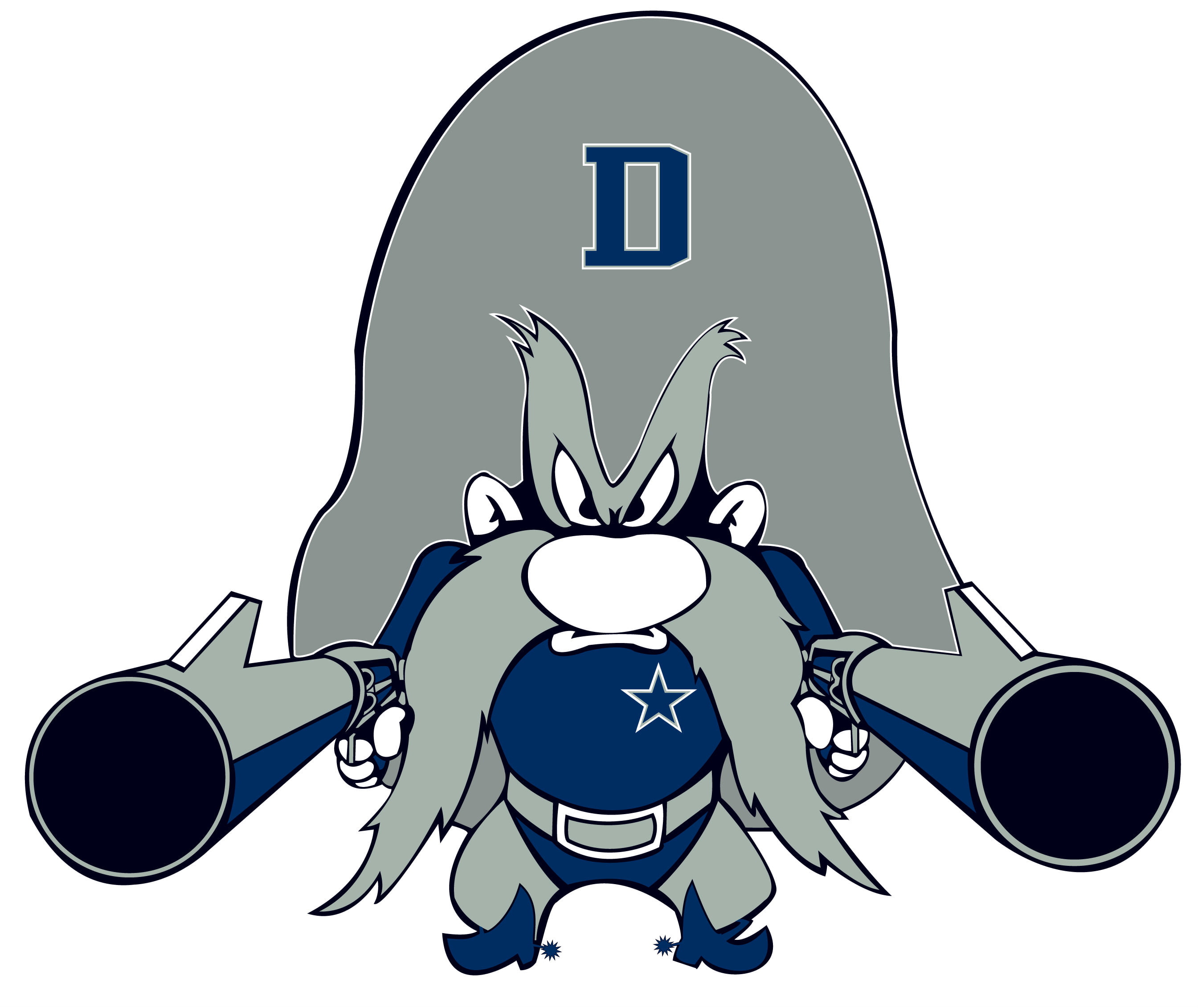 sam, cowboys, illustration, tunes, nfl, yosemite, dallas, football, looney, 2K, HD Wallpaper