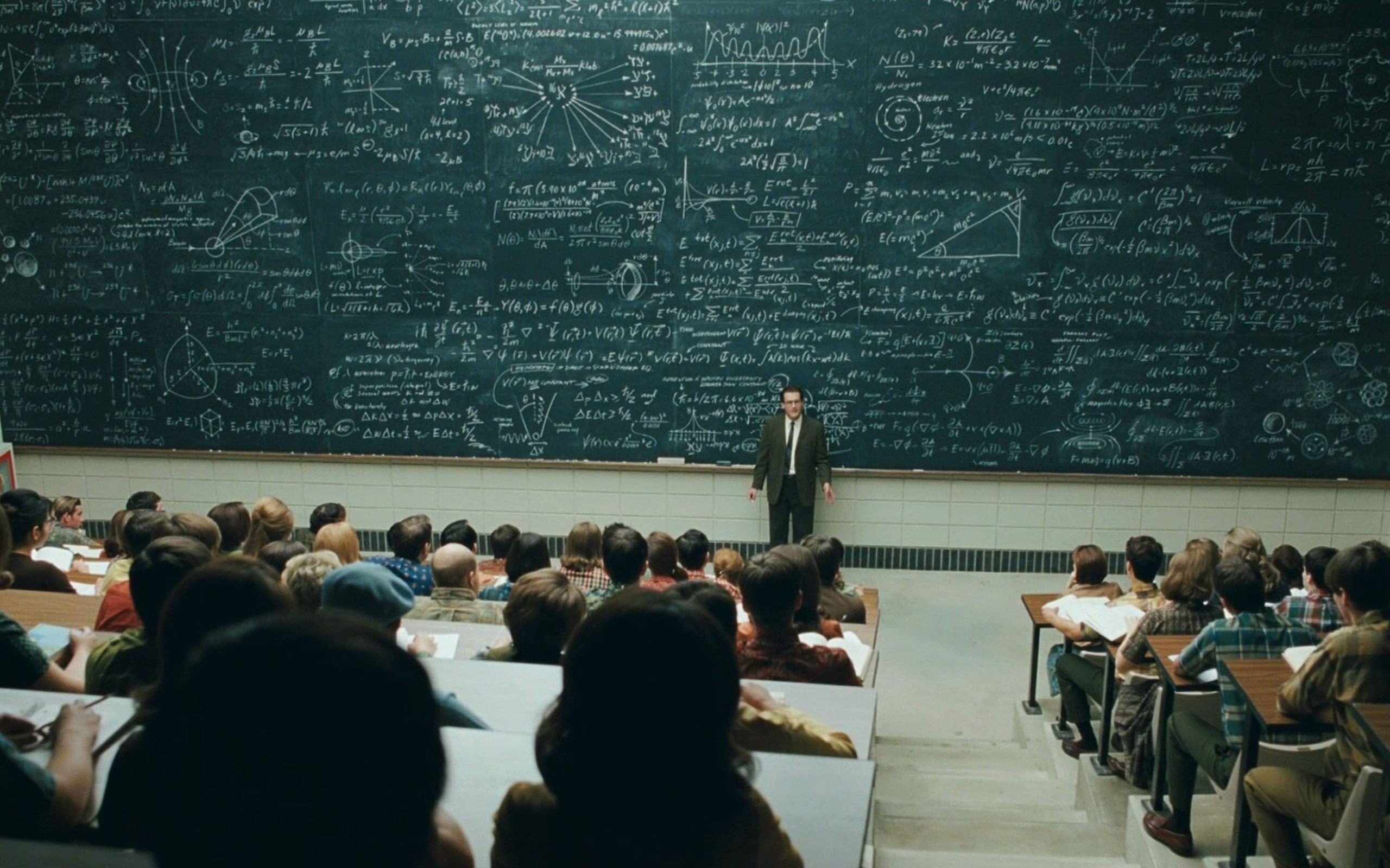 michael, blackboards, mathematics, classroom, 2K, men, stuhlbarg, teachers, students, man, HD Wallpaper