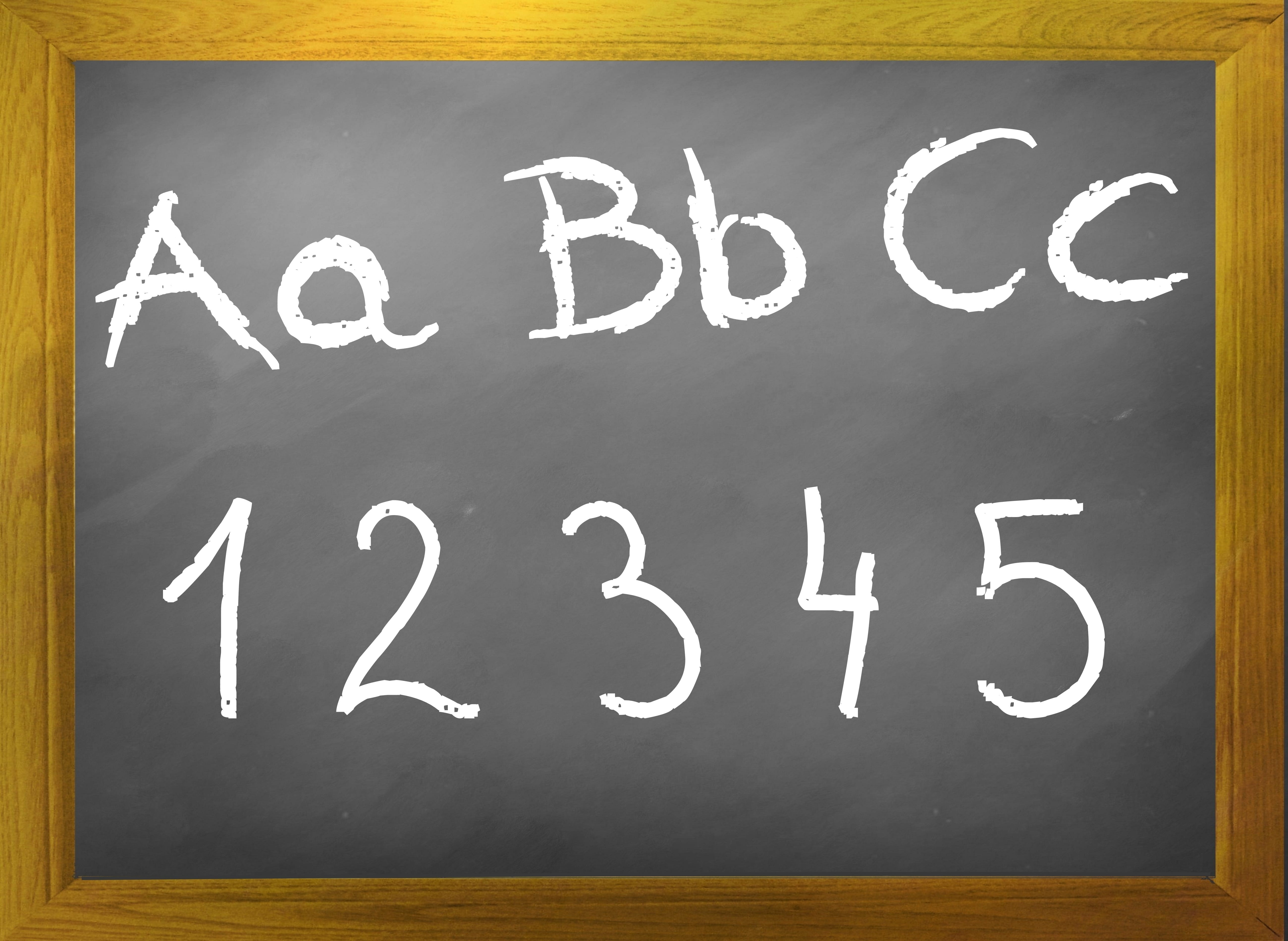 backdrop, frame, numbers, sign, write, back to school, 5K, information, wall - building feature, literacy, no people, read, chalkboard, capital letter, HD Wallpaper