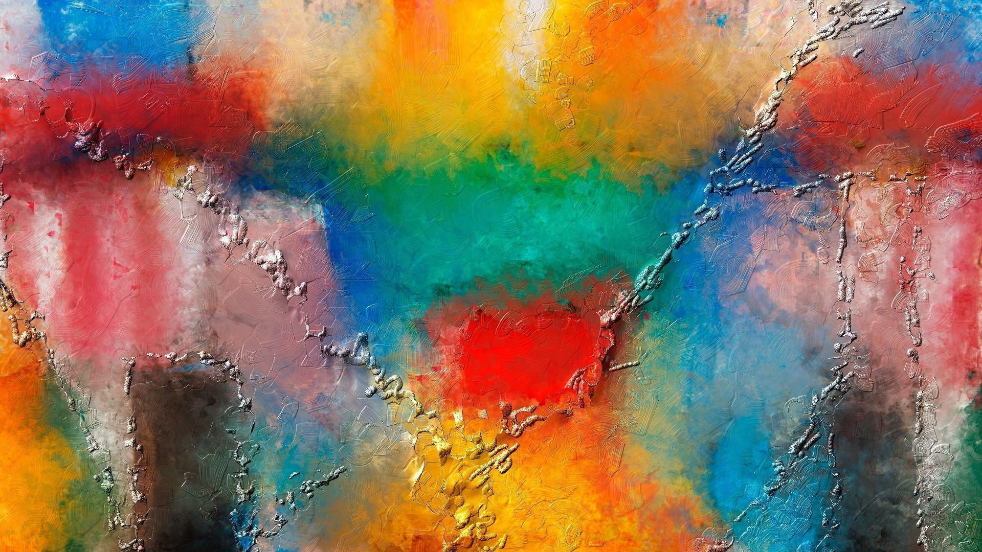 1080P, spot, figure, paint, color, smear, rainbow, divorce, HD Wallpaper
