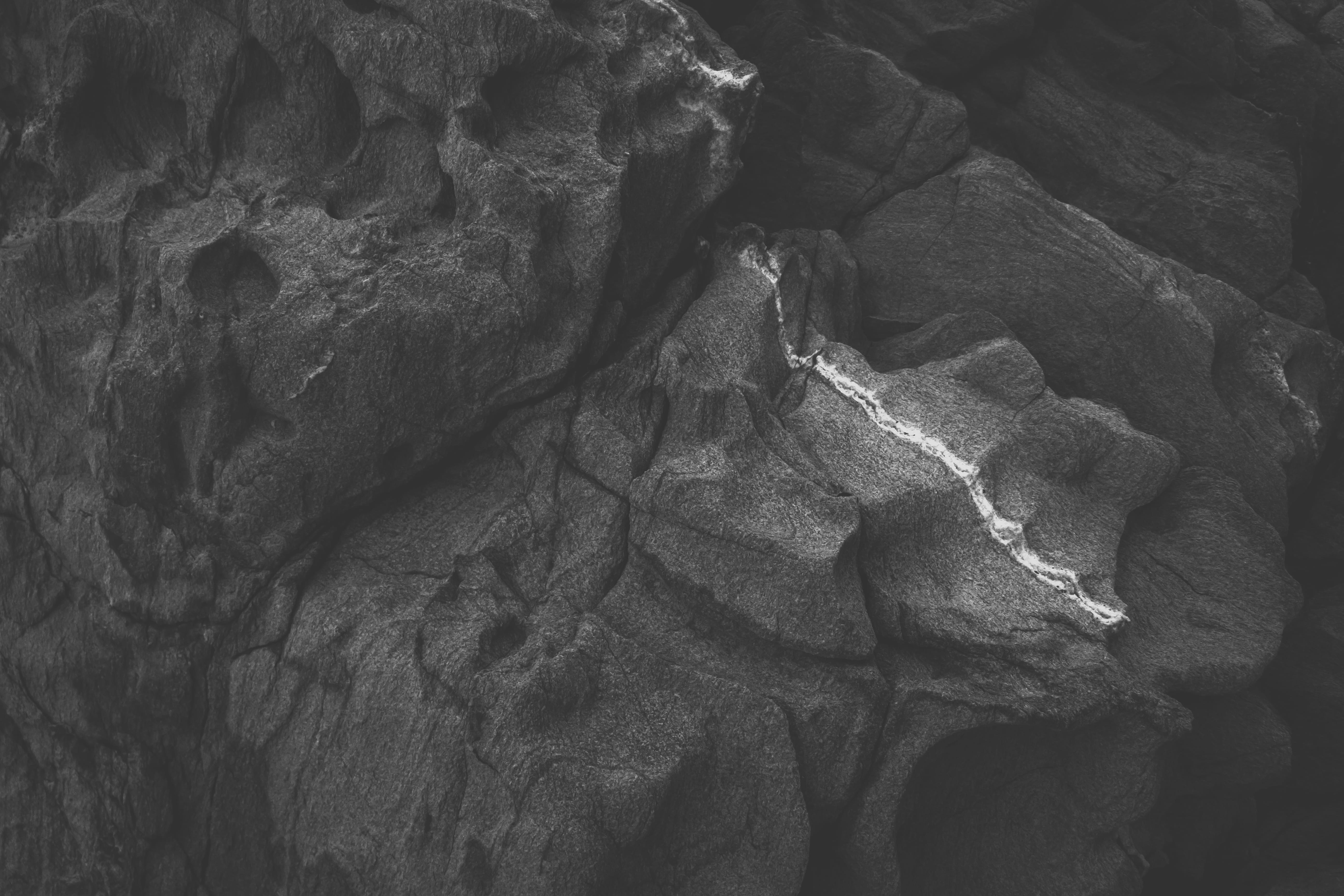geology, archaeology, textured, soil, natural pattern, black and white, plant part, rock, light, water, close-up, day, pattern, painting, no people, photography, HD Wallpaper