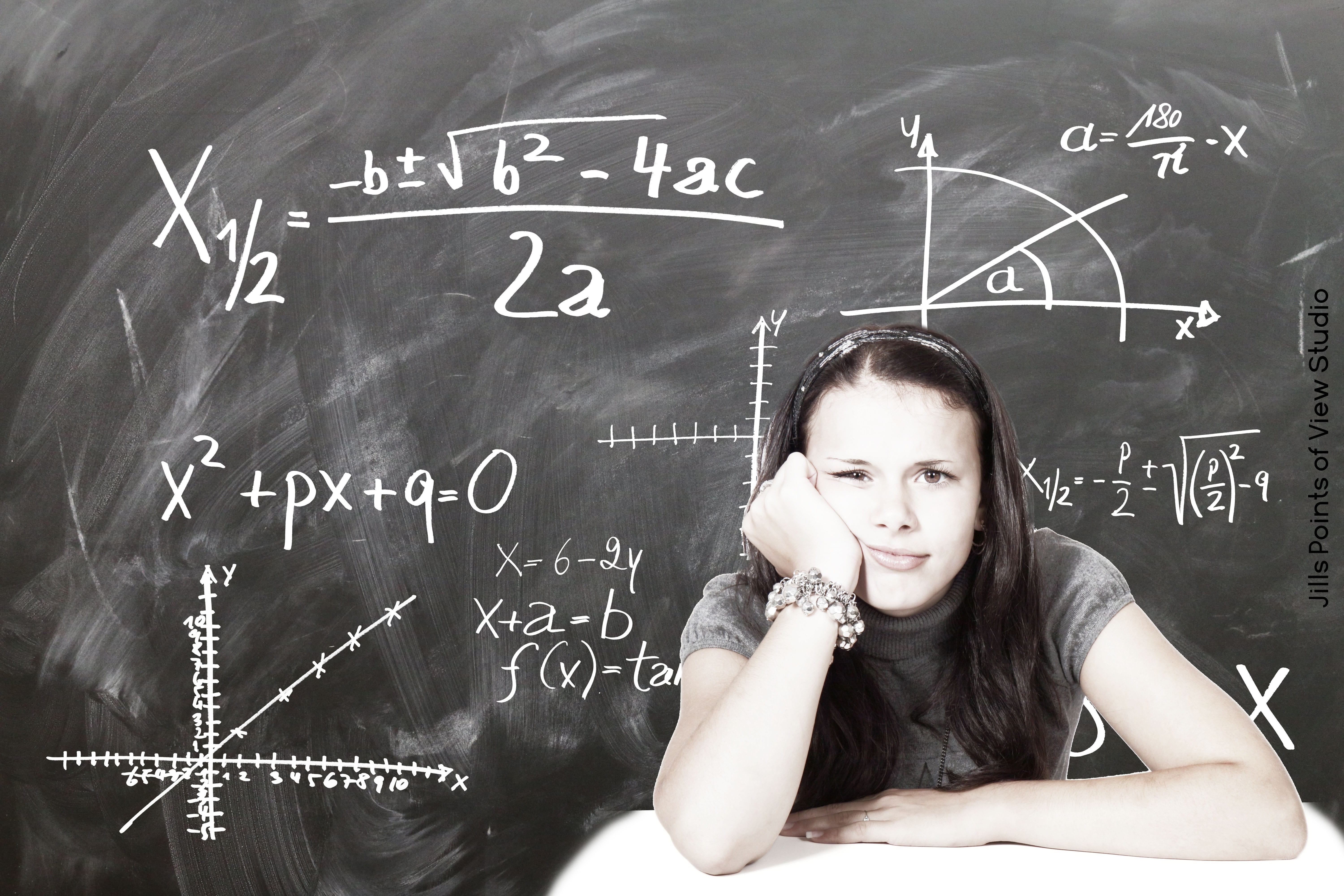 contemplation, mathematics, female, people, front view, number, indoors, young women, boredom, one person, beautiful woman, problem, young adult, academic, HD Wallpaper