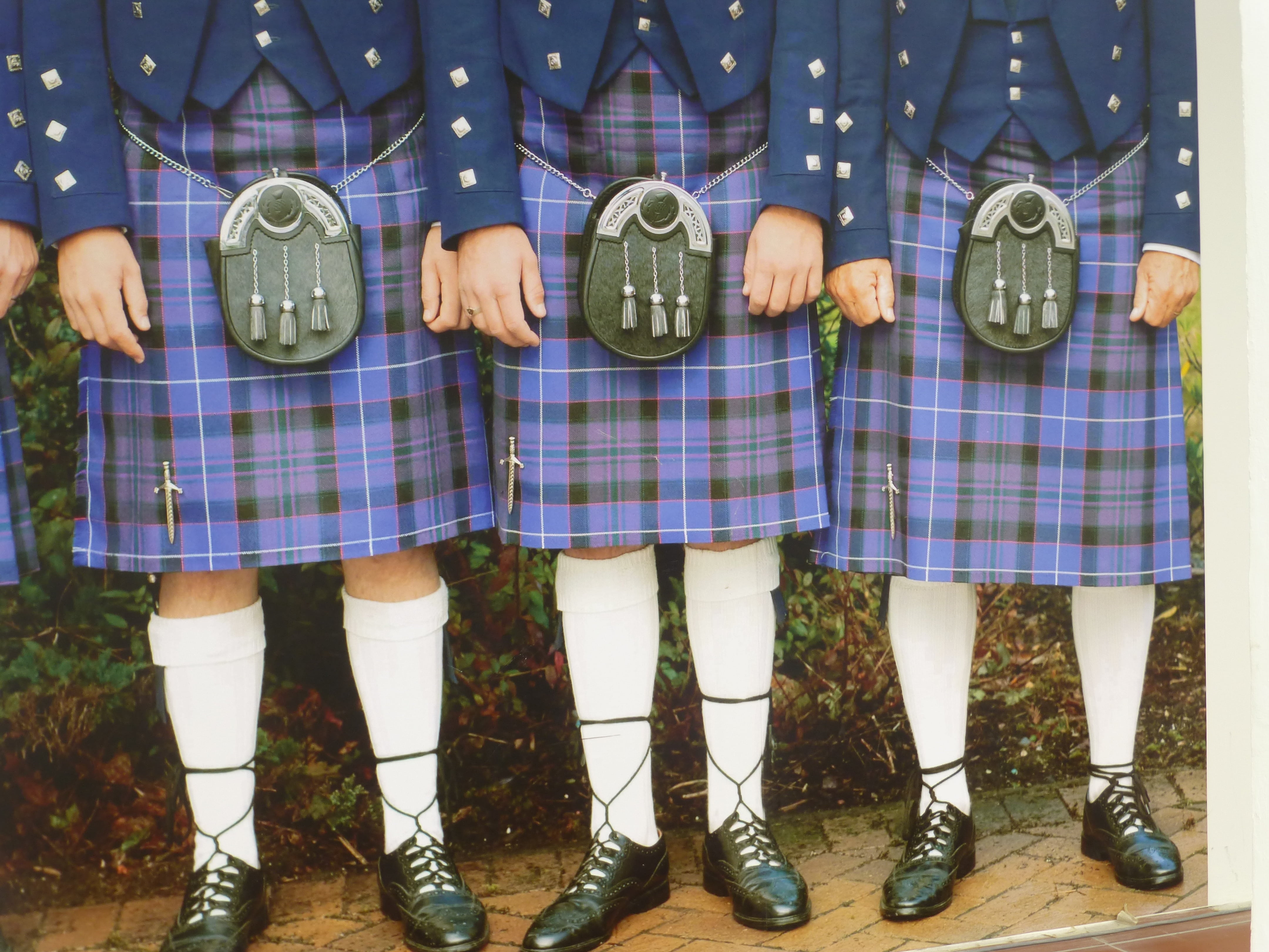 human body part, checked pattern, wearing, kilt, body part, human leg, fashion, skirts, group of people, leisure activity, clothing, side by side, menswear, HD Wallpaper