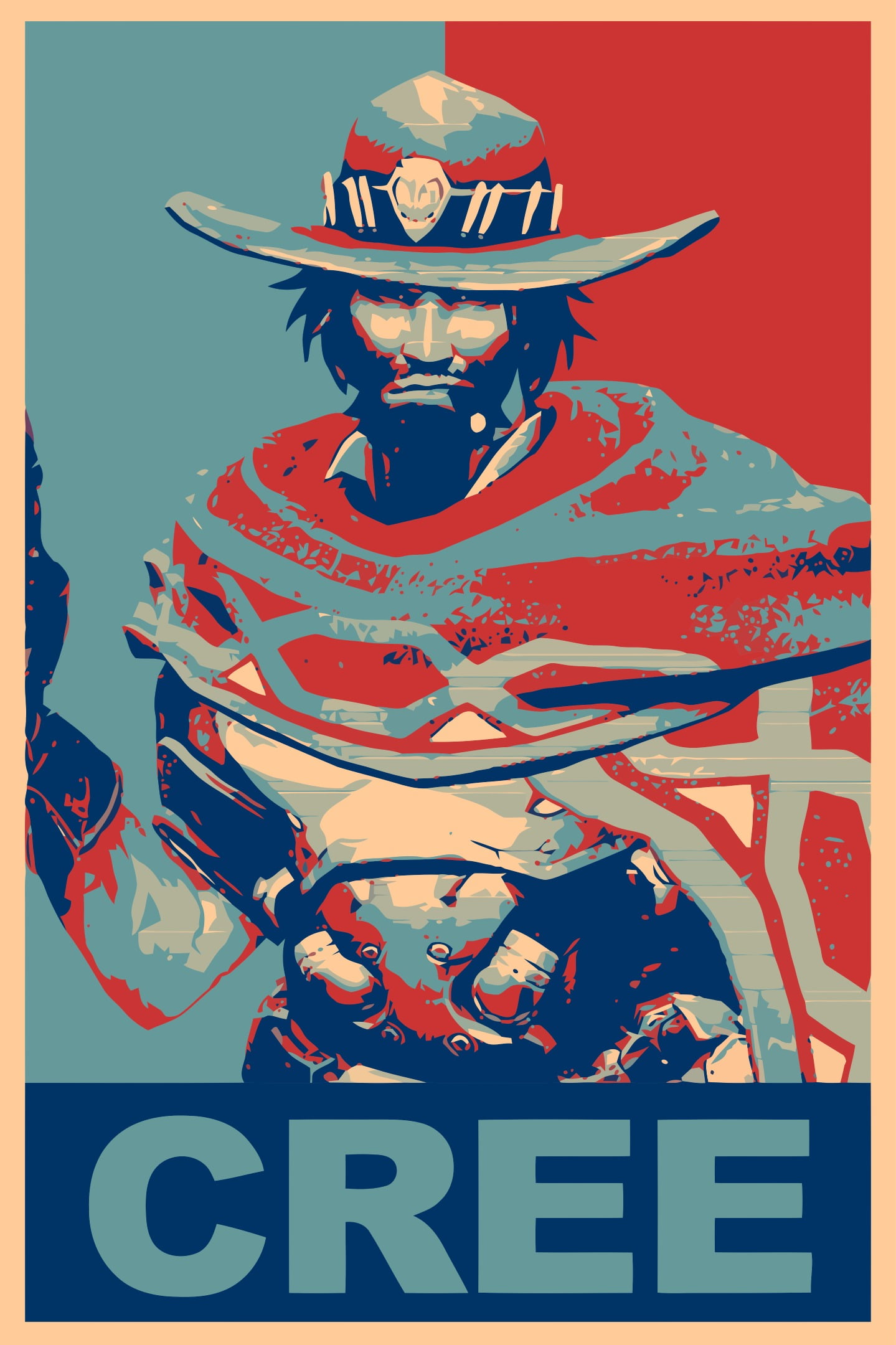 red, hat, mammal, man, celebration, art and craft, portrait, traditional clothing, people, adult, wearing, propaganda, Mc Cree, human representation, Gamer, Phone HD Wallpaper