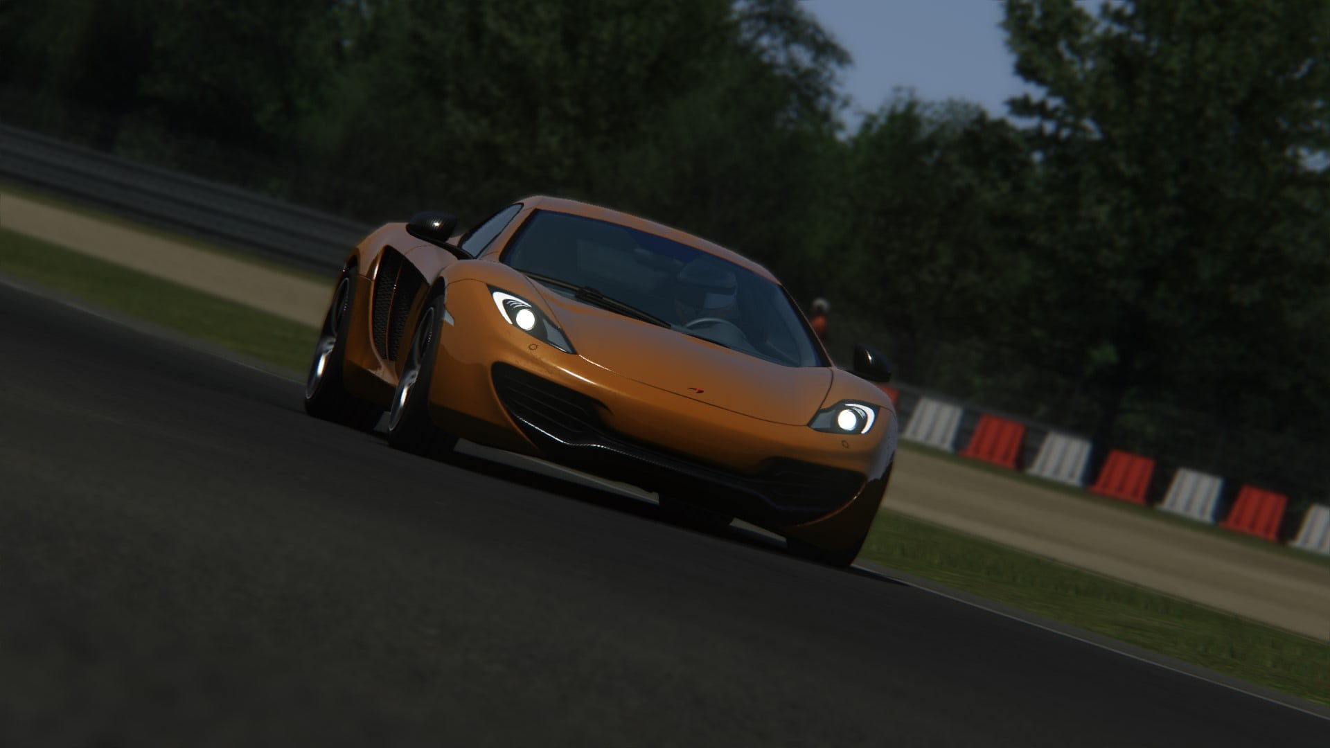 on the move, video games, tree, focus on foreground, nature, day, road, Assetto Corsa, taxi, car, Mc laren , land vehicle, no people, street, race tracks, HD Wallpaper